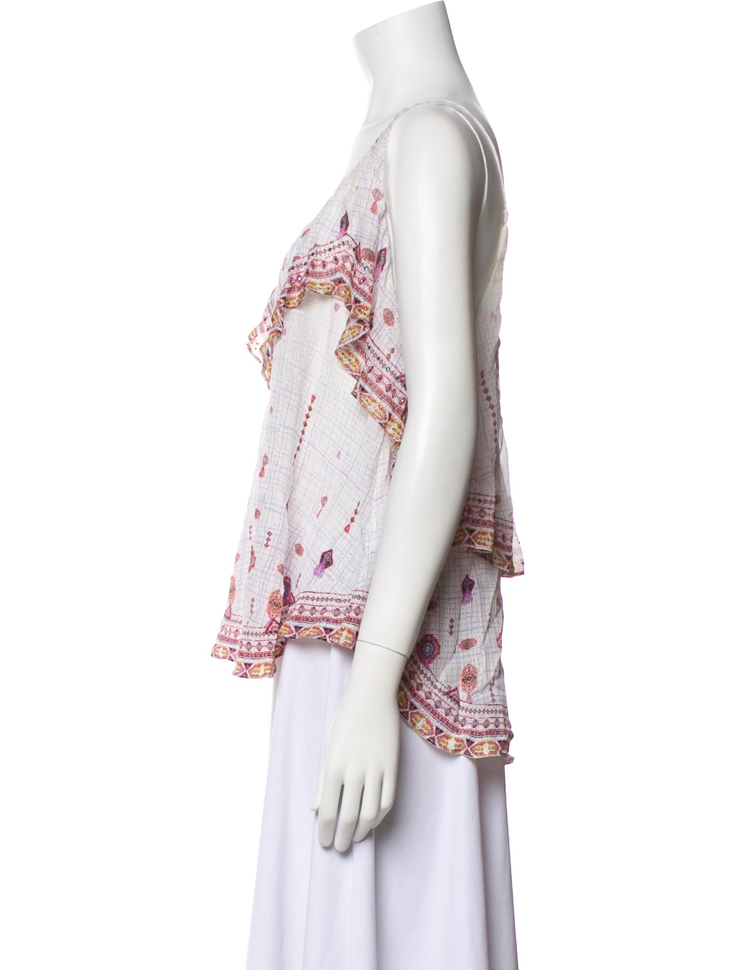 Camilla Printed V-Neck Blouse