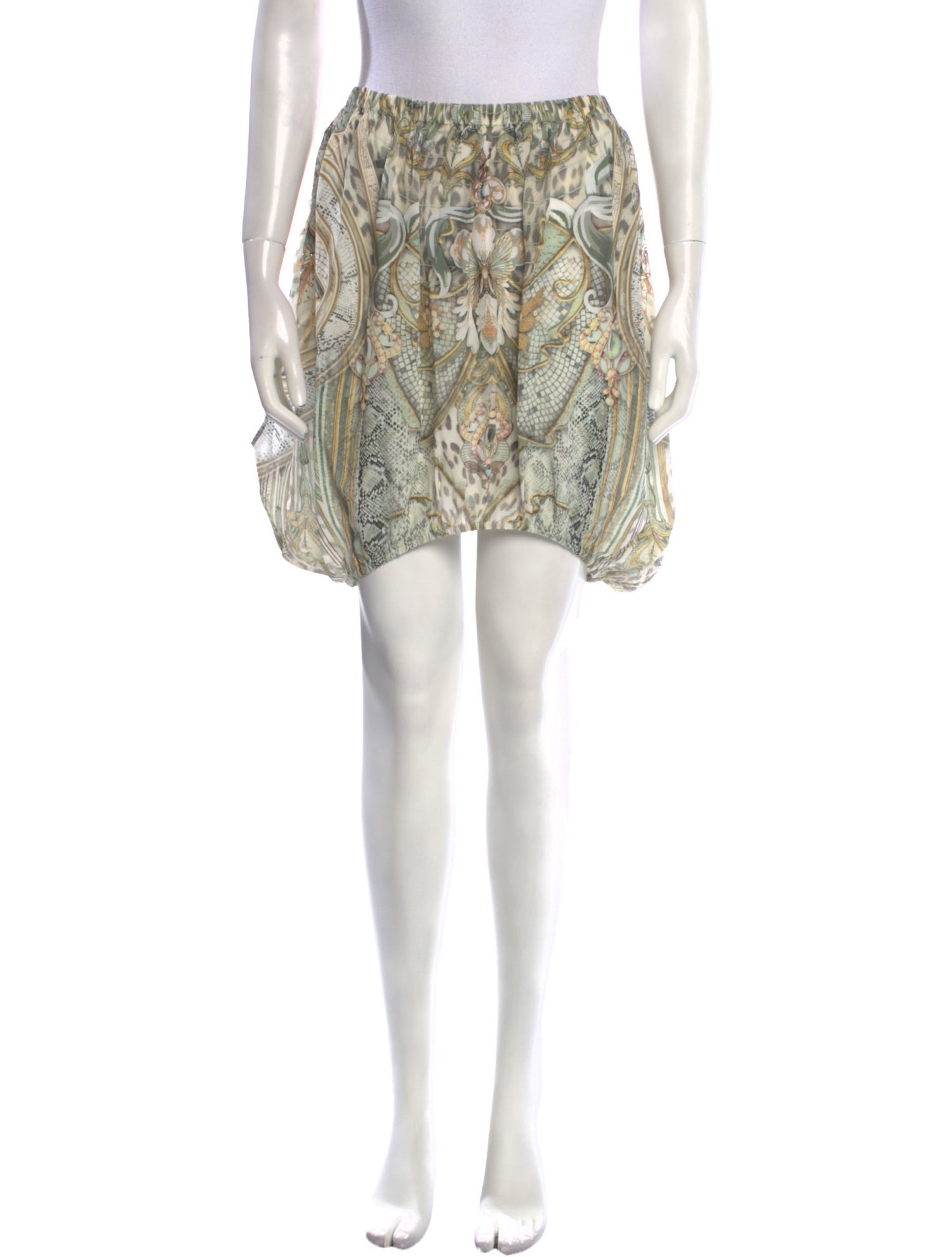 Camilla Silk Knee-Length Skirt