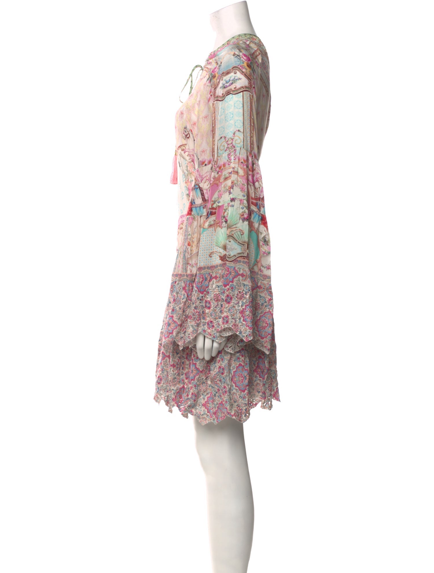 Camilla Silk Knee-Length Dress w/ Tags