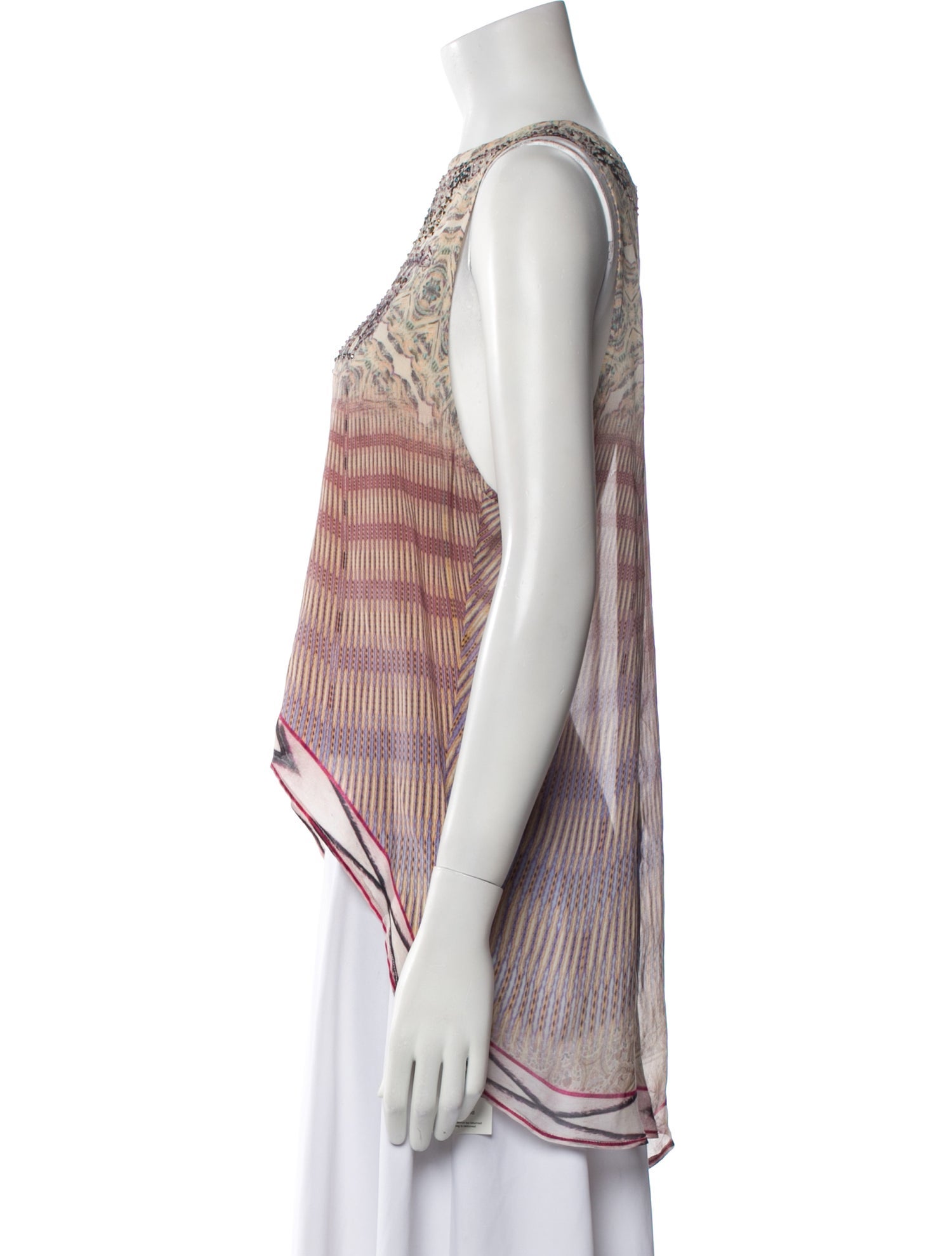 Camilla Silk Printed Crop Top