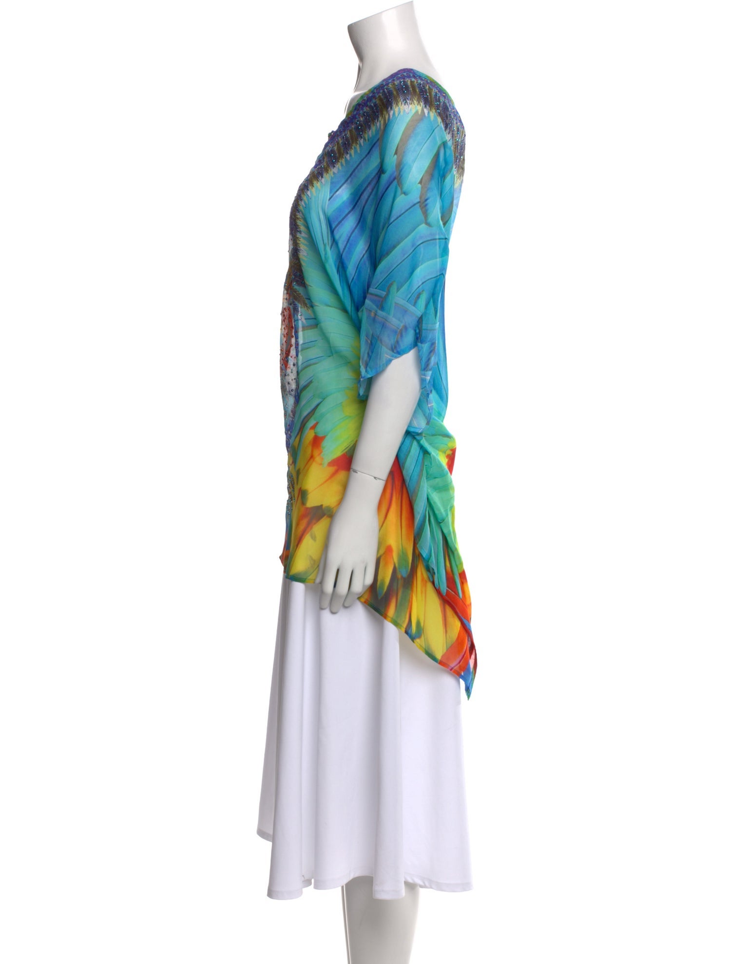 Camilla Printed Tie Neck Tunic