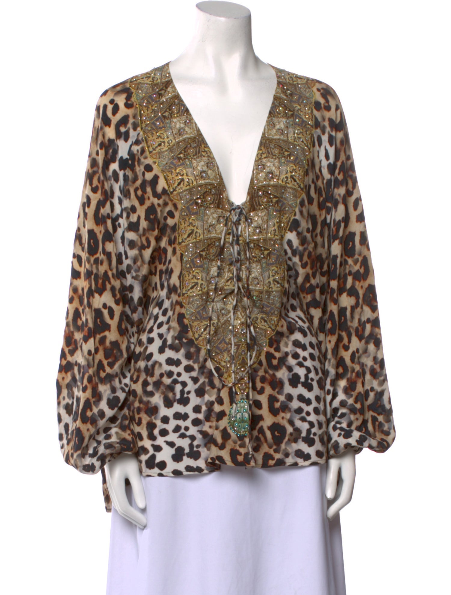Camilla Silk Animal Print Blouse
