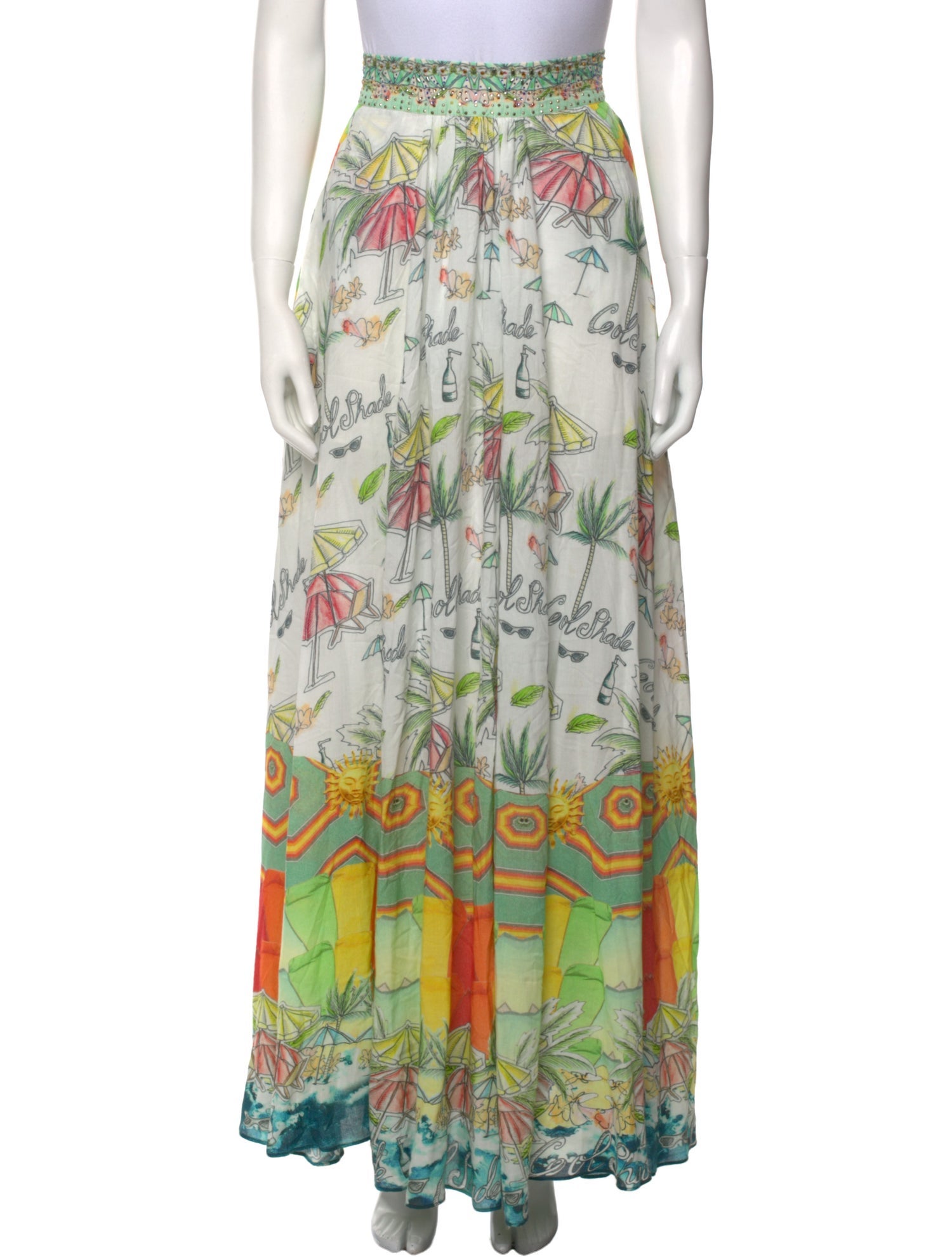 Camilla Floral Print Long Skirt