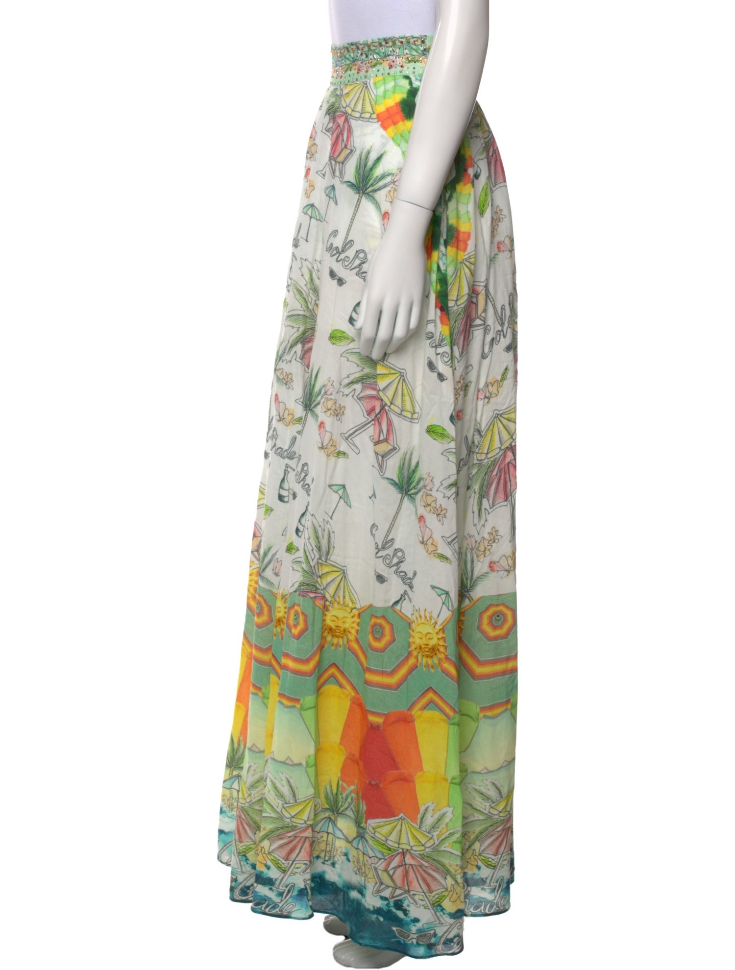 Camilla Floral Print Long Skirt