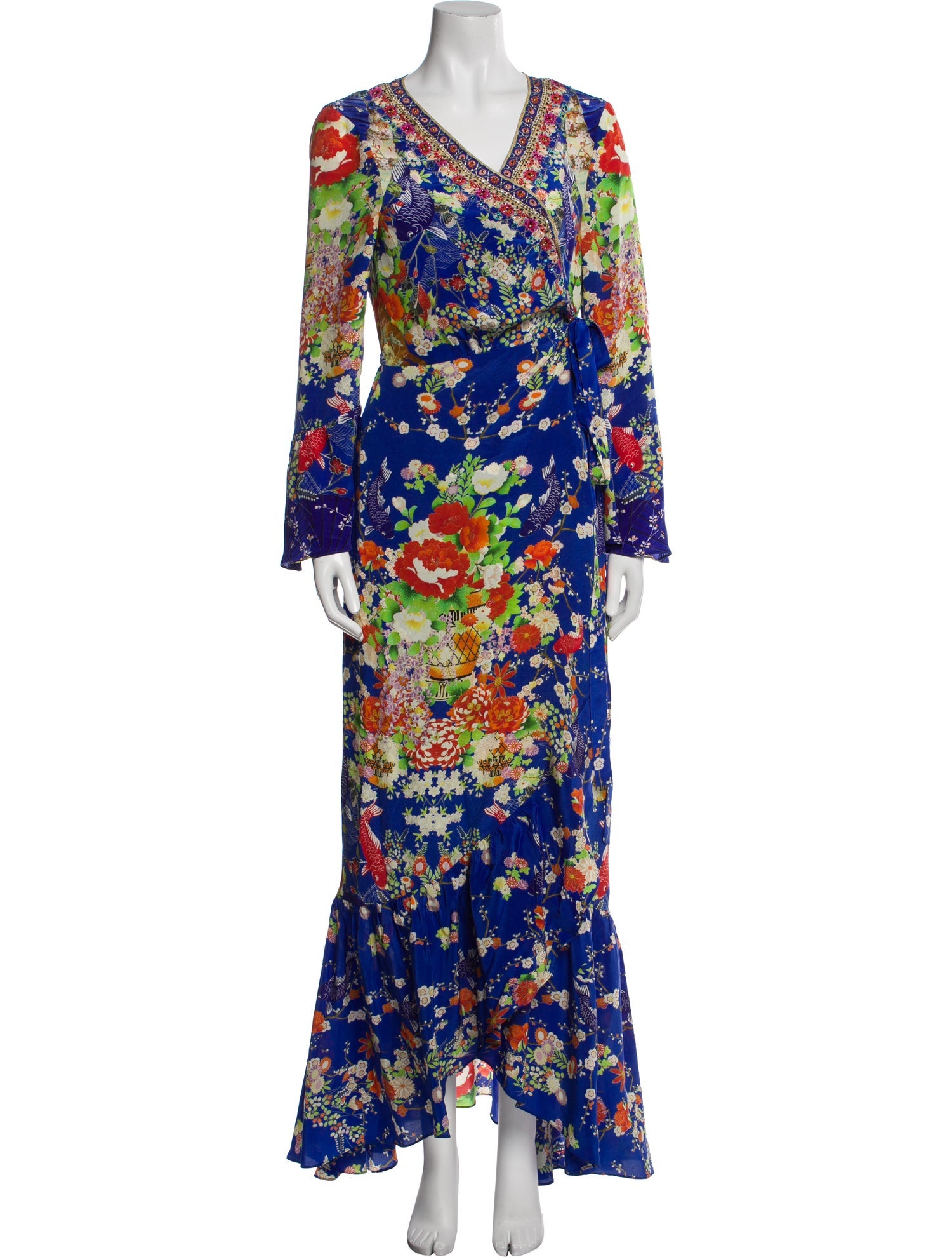 Jim Thompson Printed Silk Pajama Set w/ Tags - Green, 13