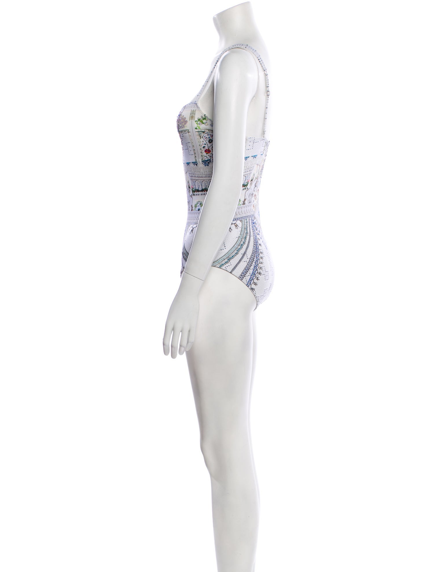 Camilla Printed Crystal Embellishments One-Piece