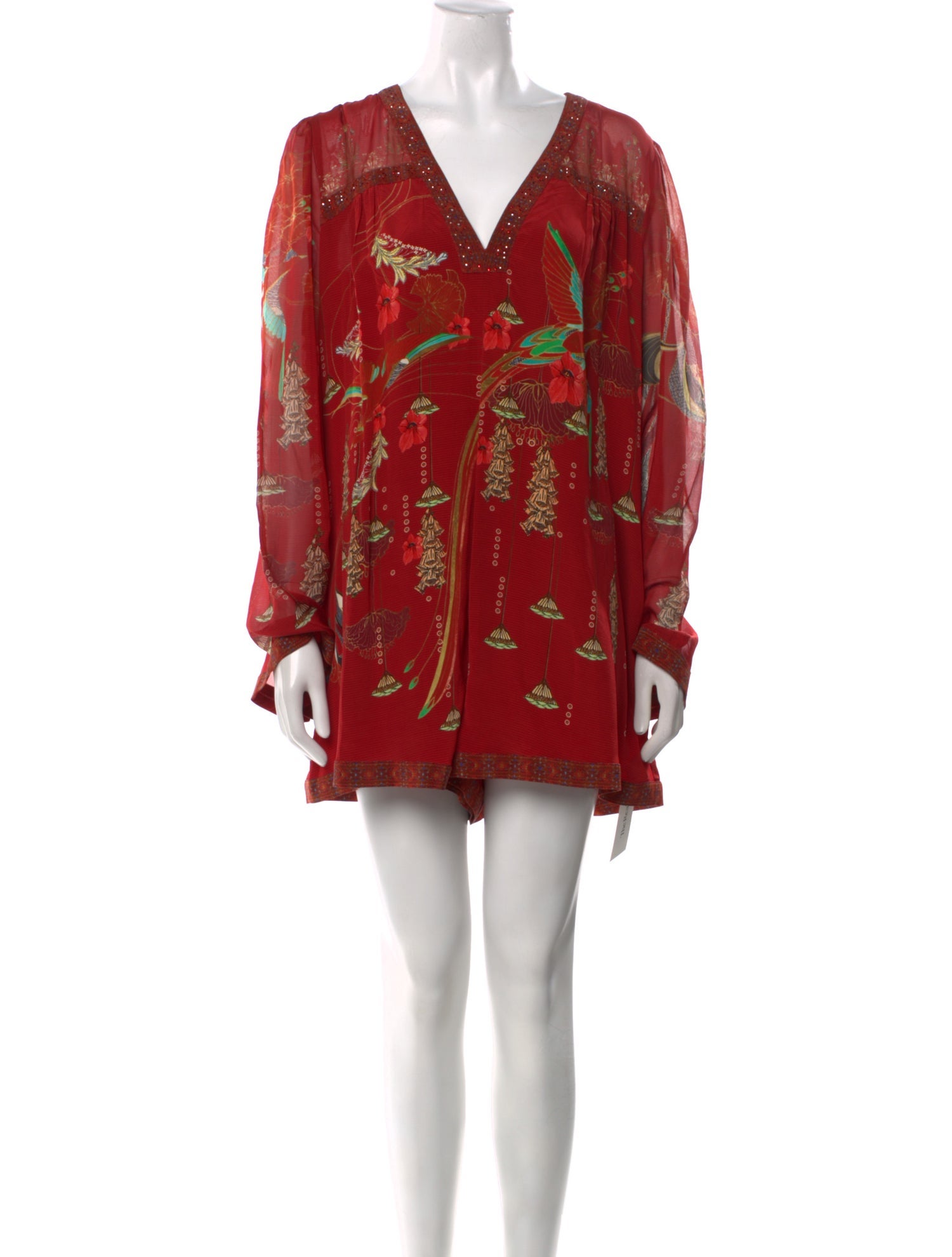 Camilla Silk Floral Print Romper