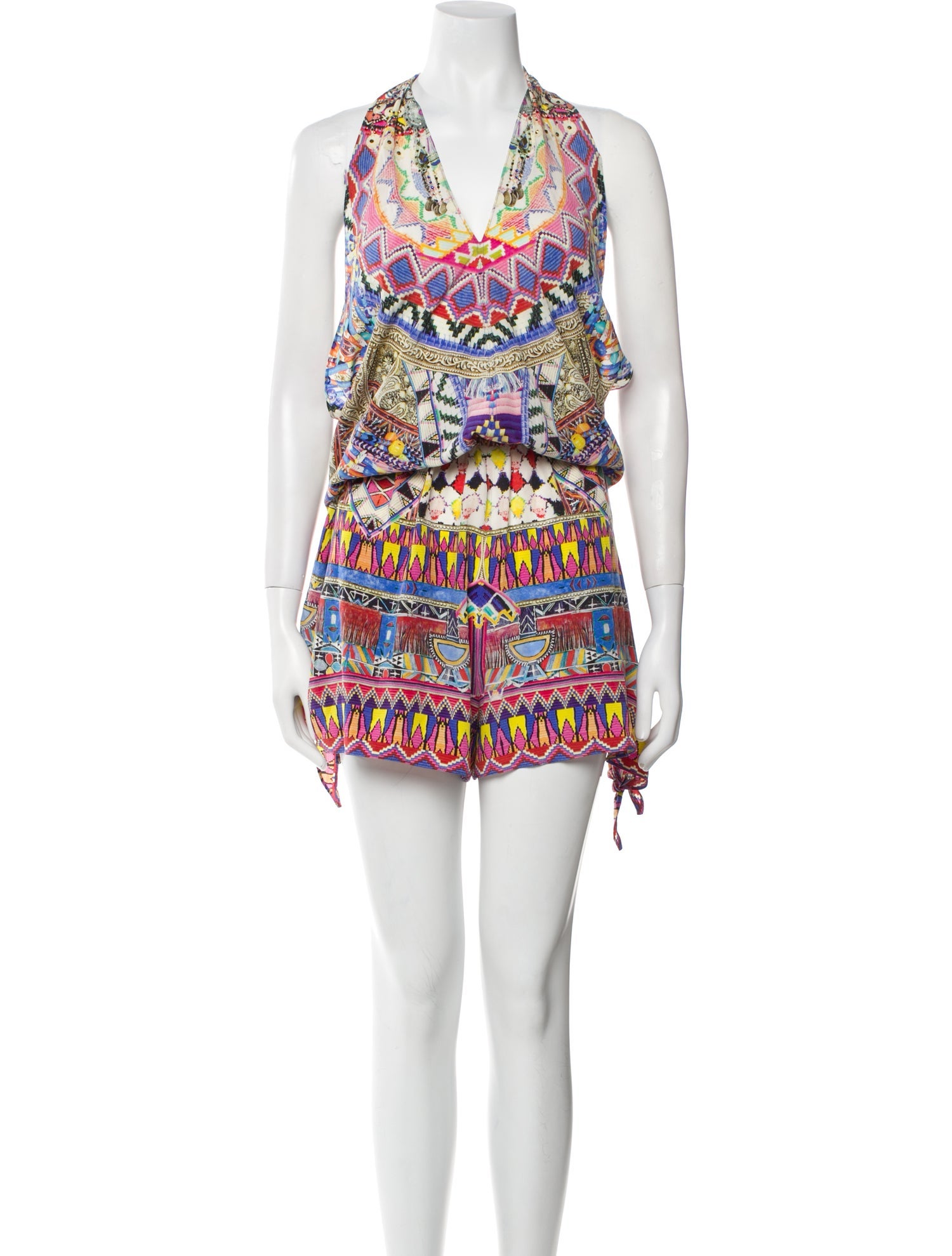 Camilla Silk Printed Romper
