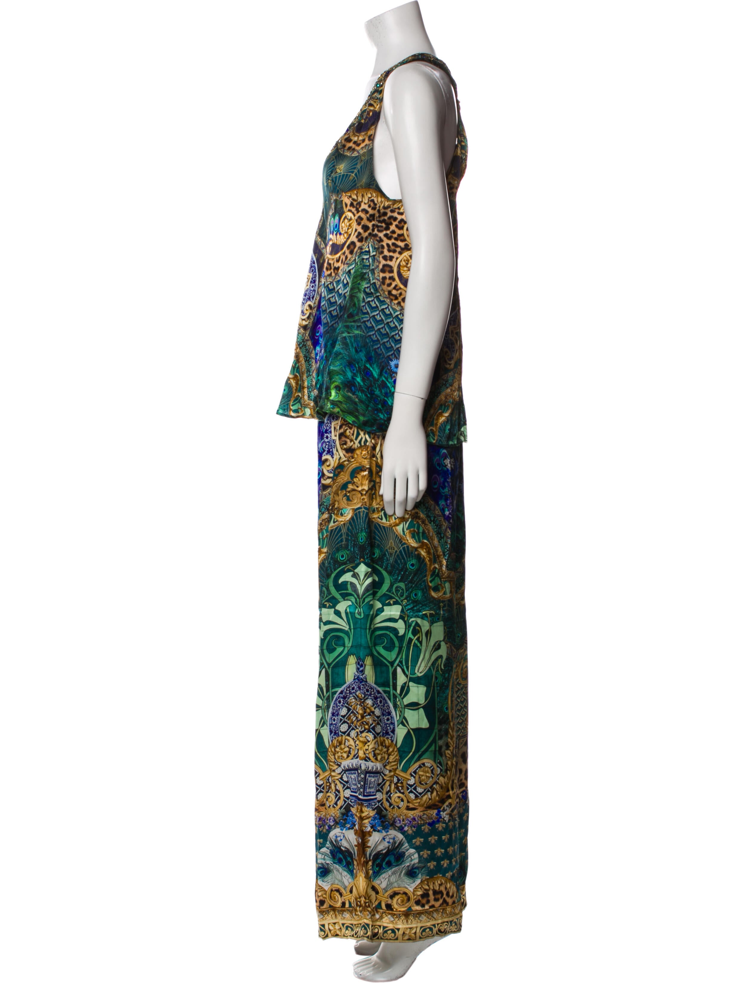 Camilla Silk Floral Print Pantsuit