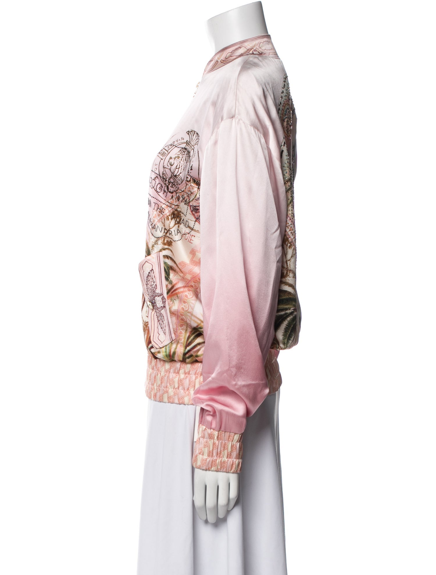Camilla Silk Printed Bomber Jacket