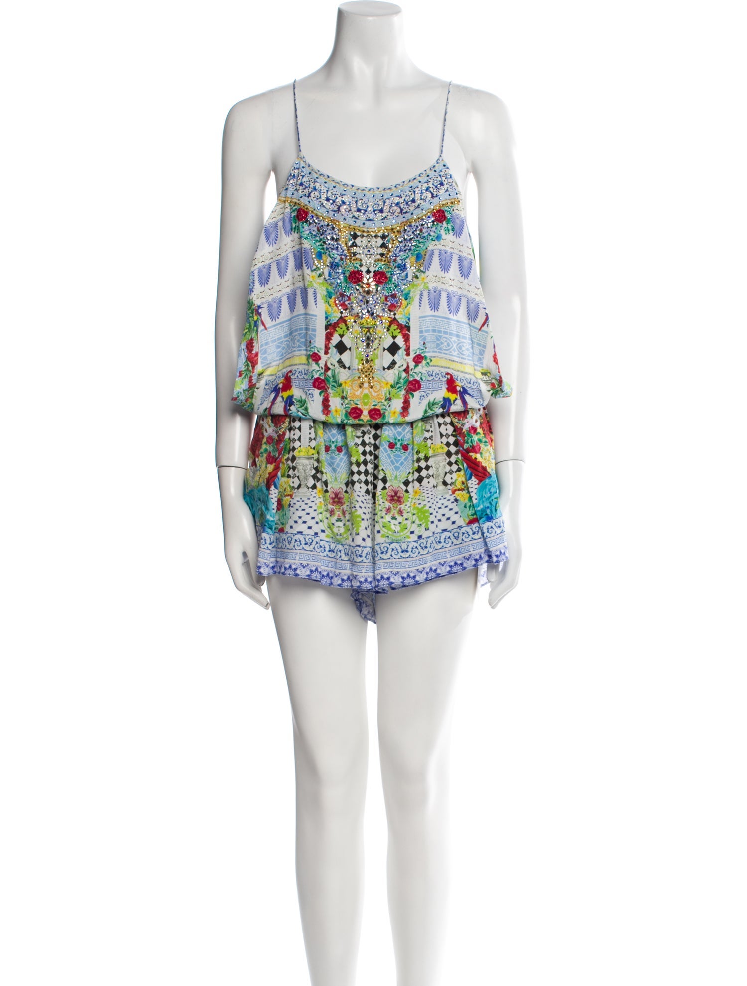 Camilla Silk Printed Romper