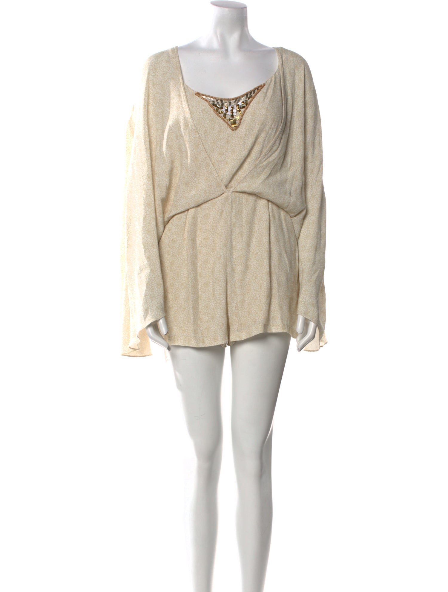 Camilla Printed Bateau Neckline Romper