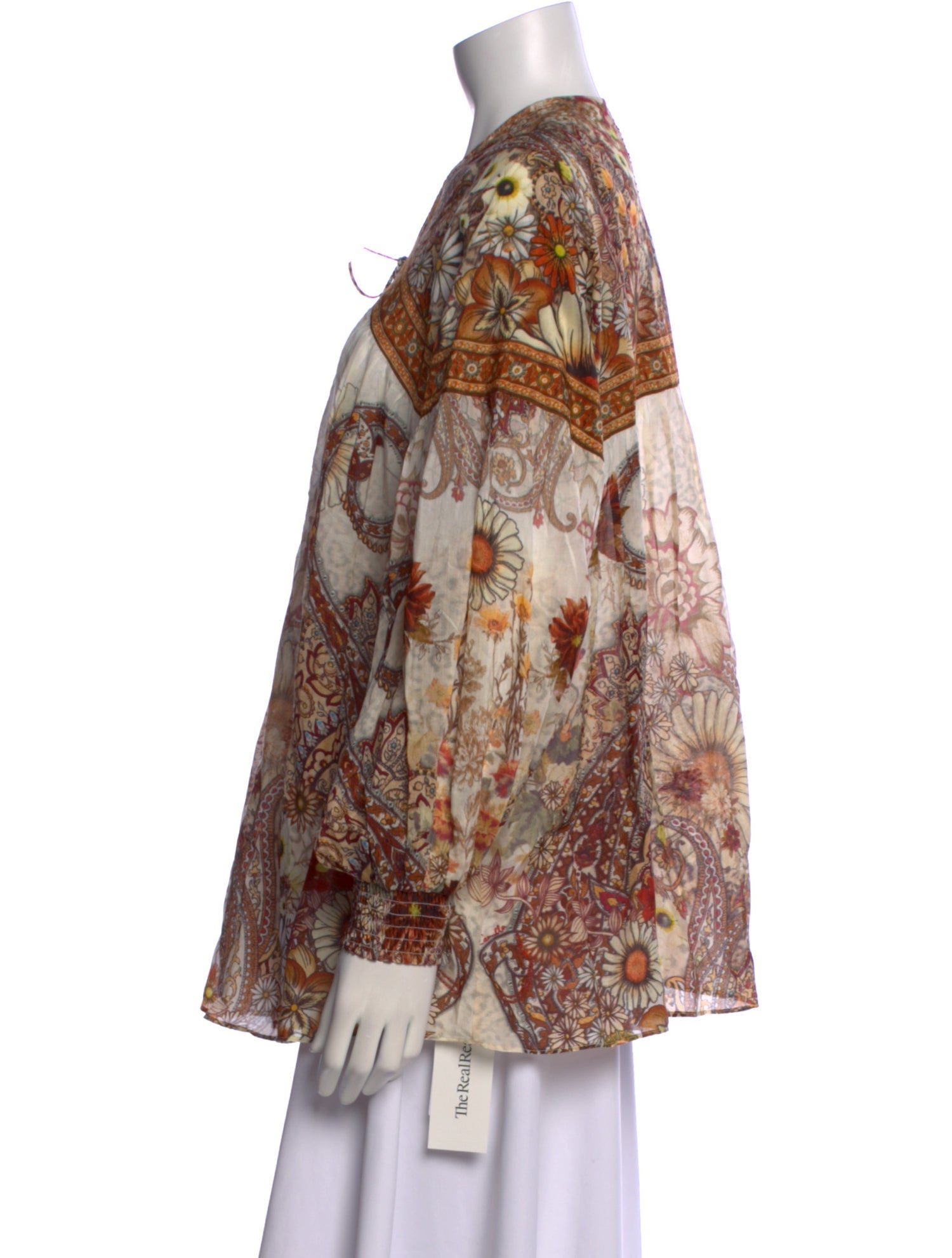 Camilla Floral Print V-Neck Blouse