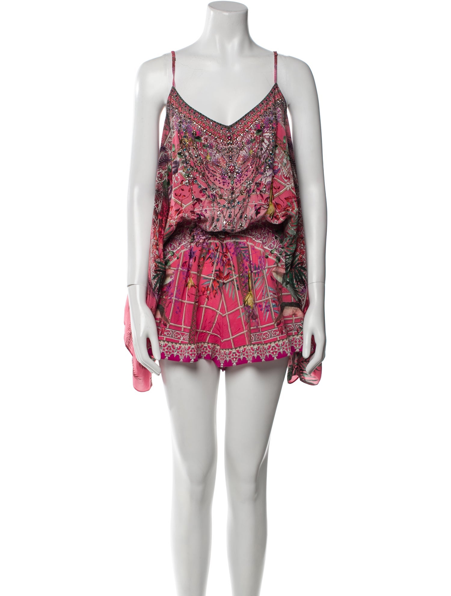 Camilla Printed V-Neck Romper