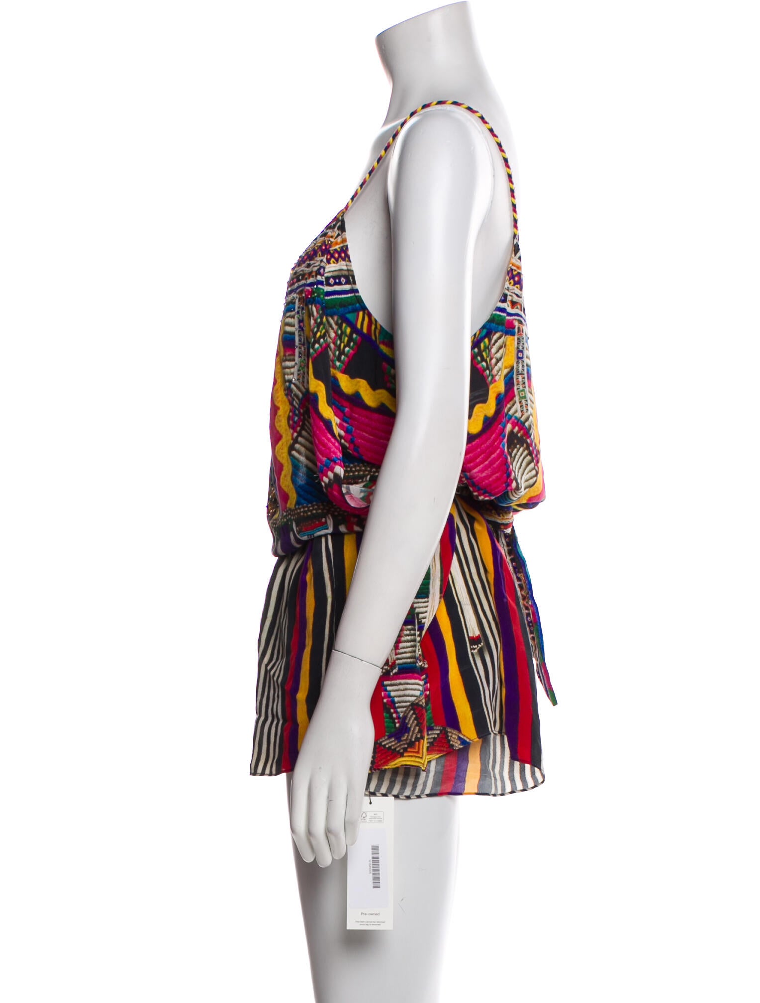 Camilla Silk Striped Romper