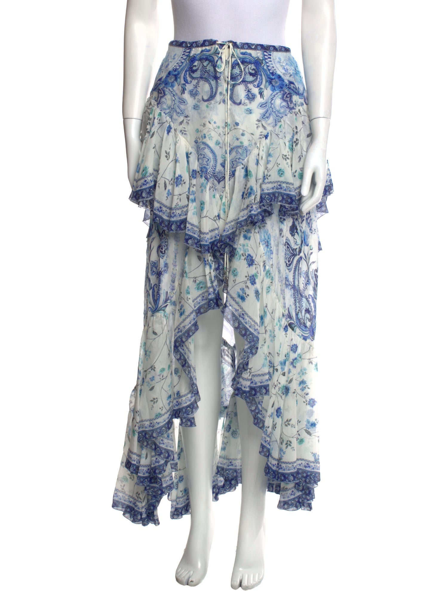 Camilla Silk Midi Length Skirt