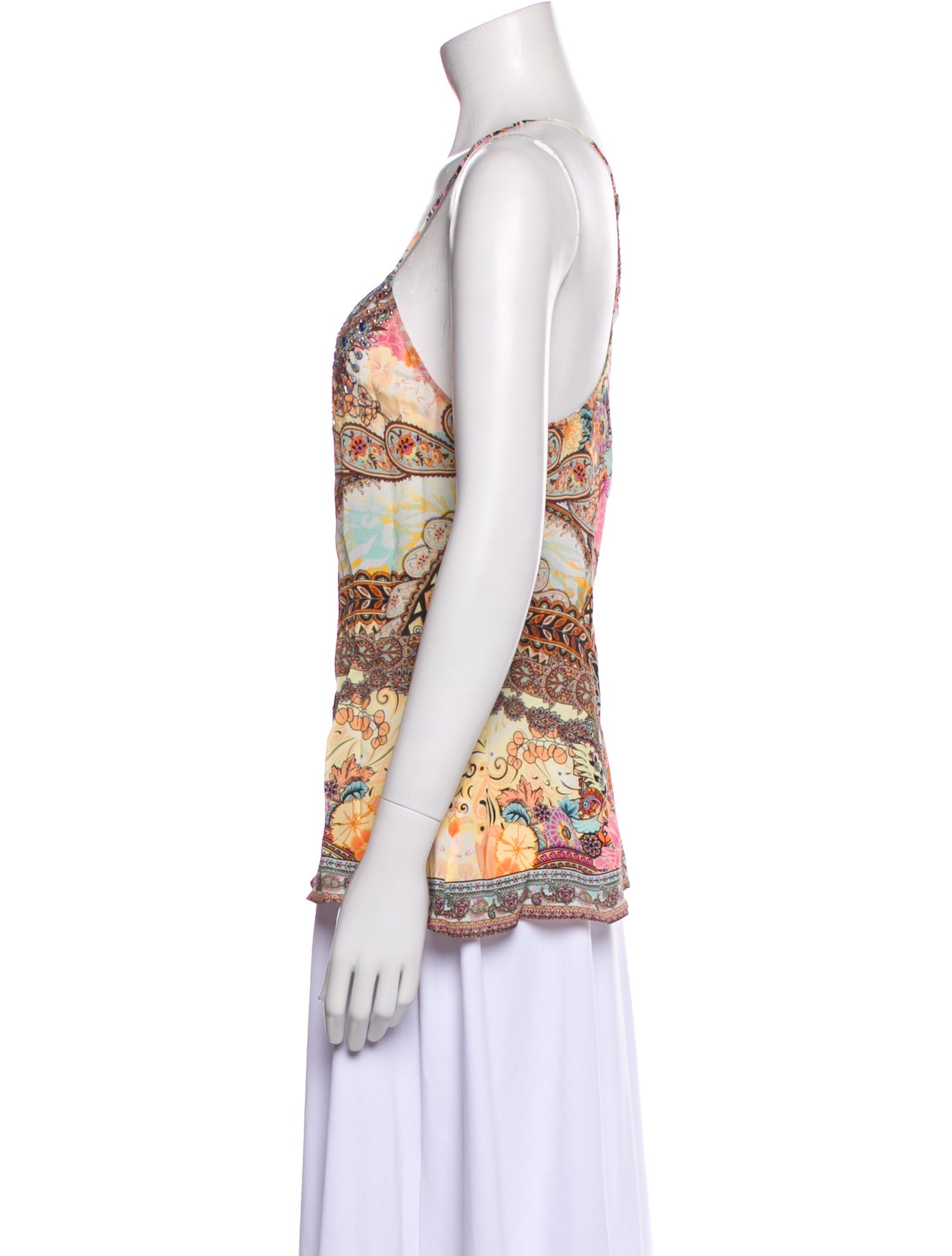 Camilla Silk Printed Top w/ Tags