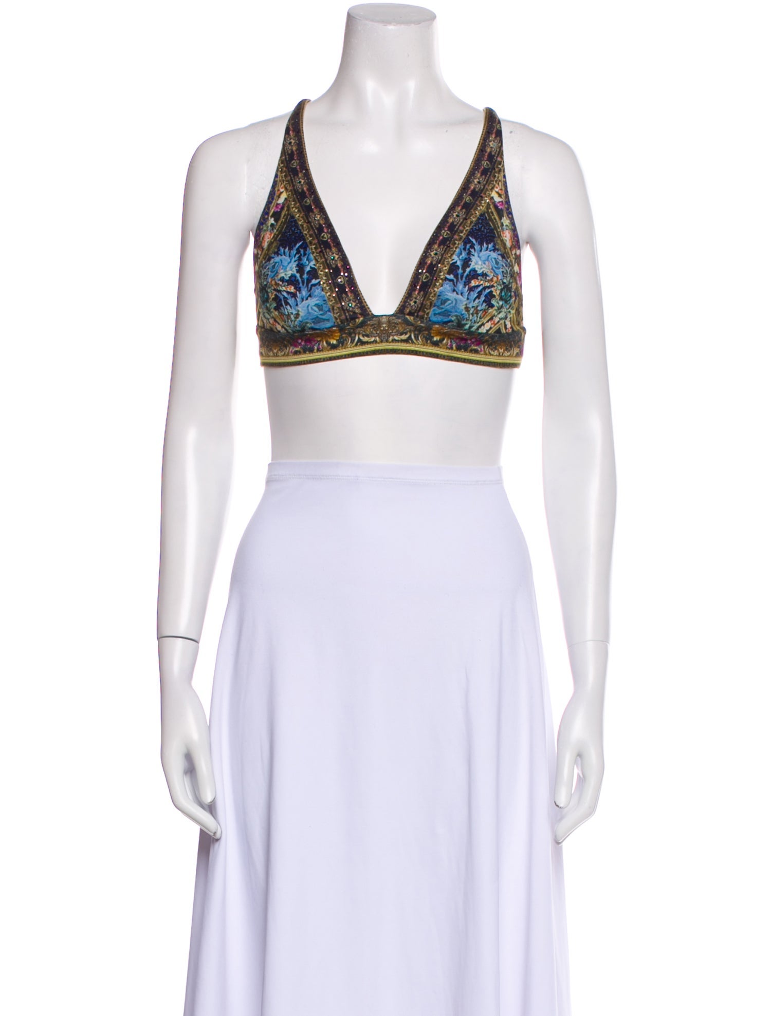 Camilla V-Neck Sleeveless Crop Top