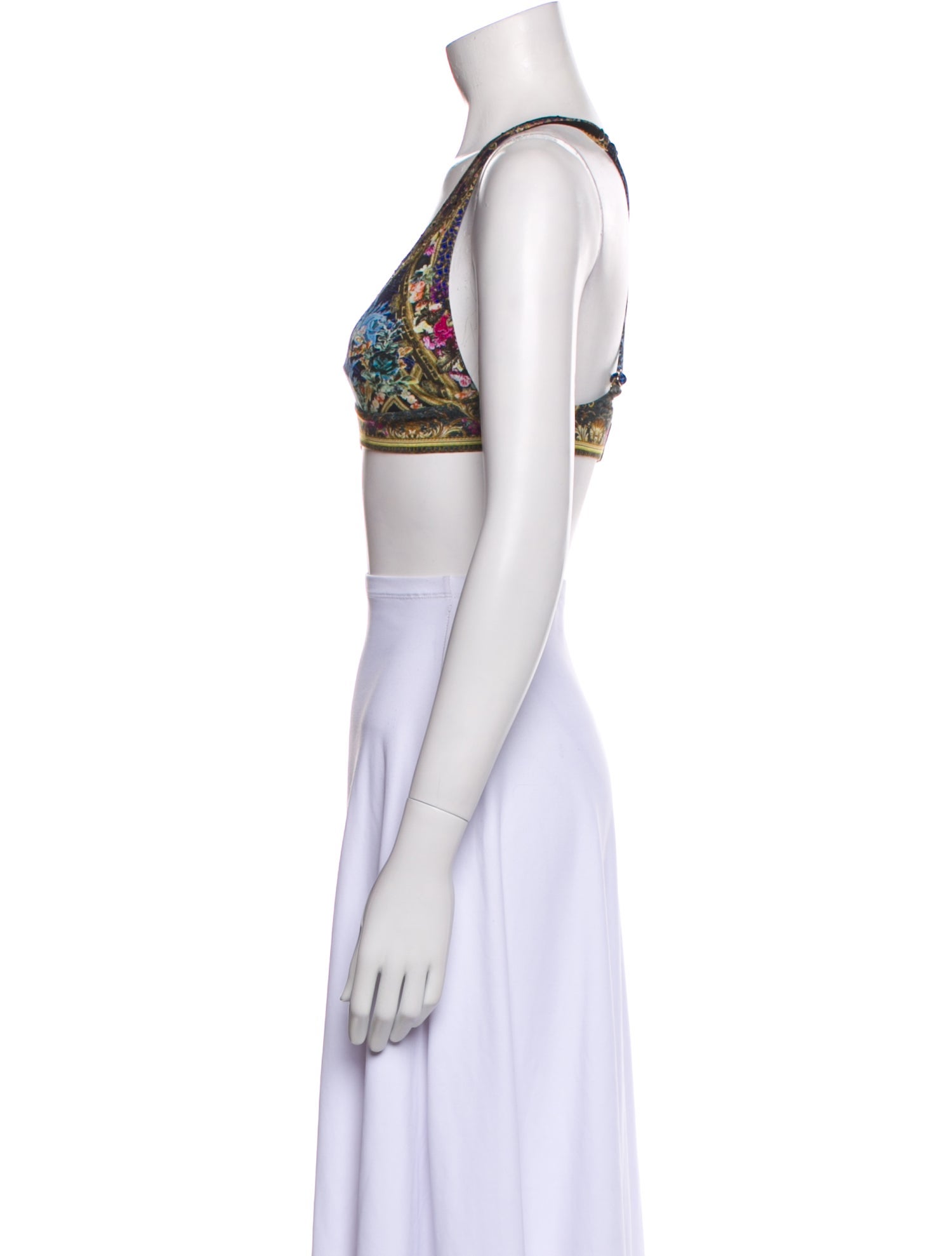 Camilla V-Neck Sleeveless Crop Top