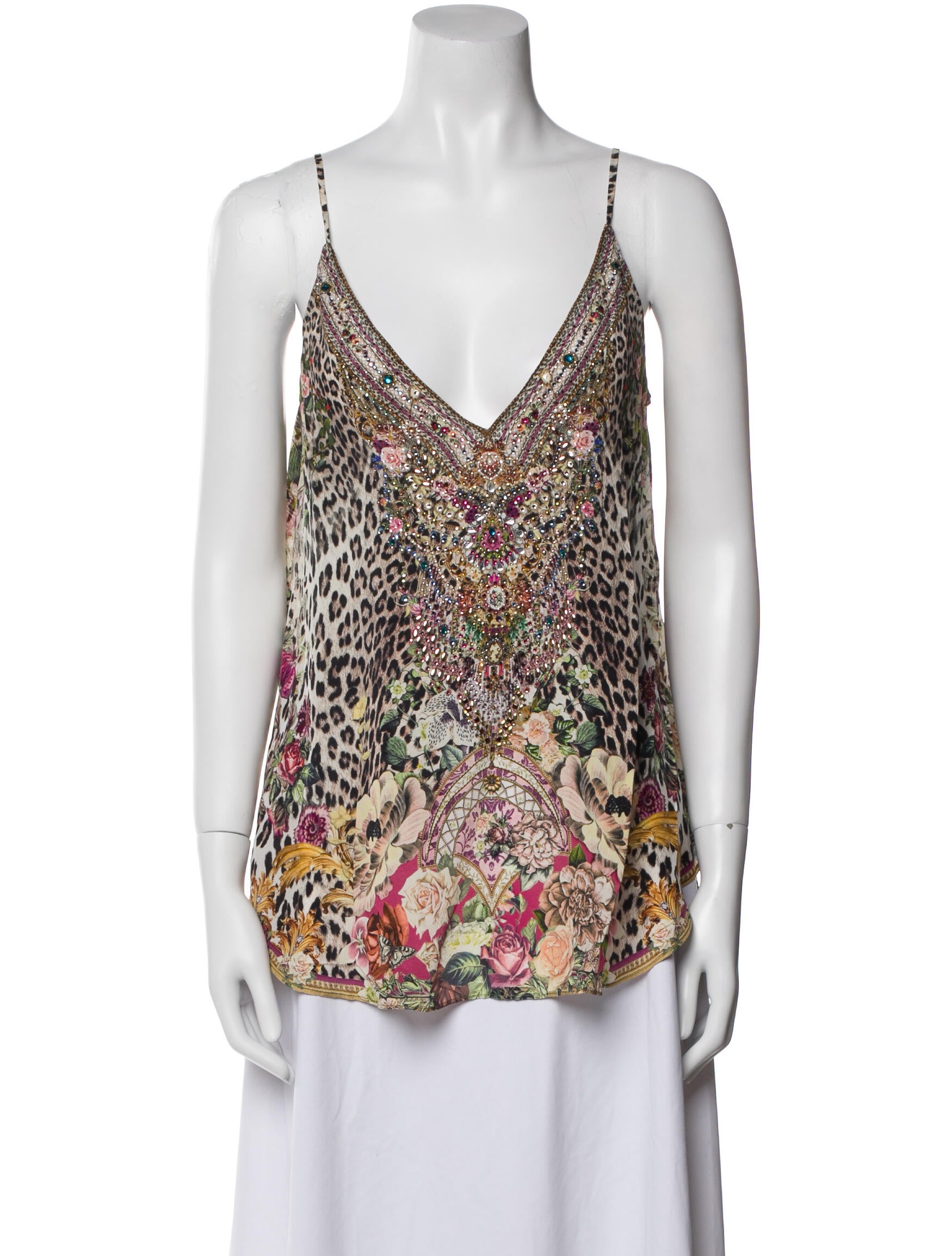 Camilla Silk Animal Print Top