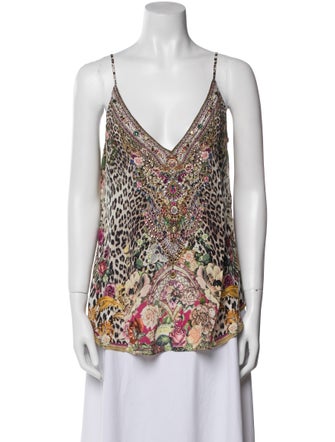 Camilla Silk Animal Print Top