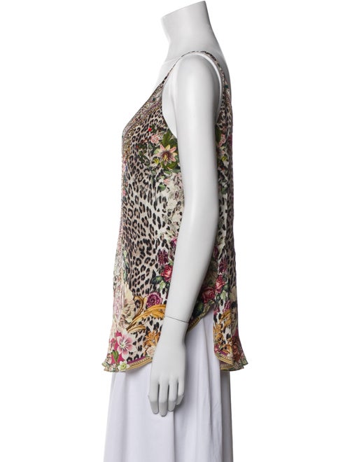 Camilla Silk Animal Print Top