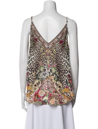 Camilla Silk Animal Print Top