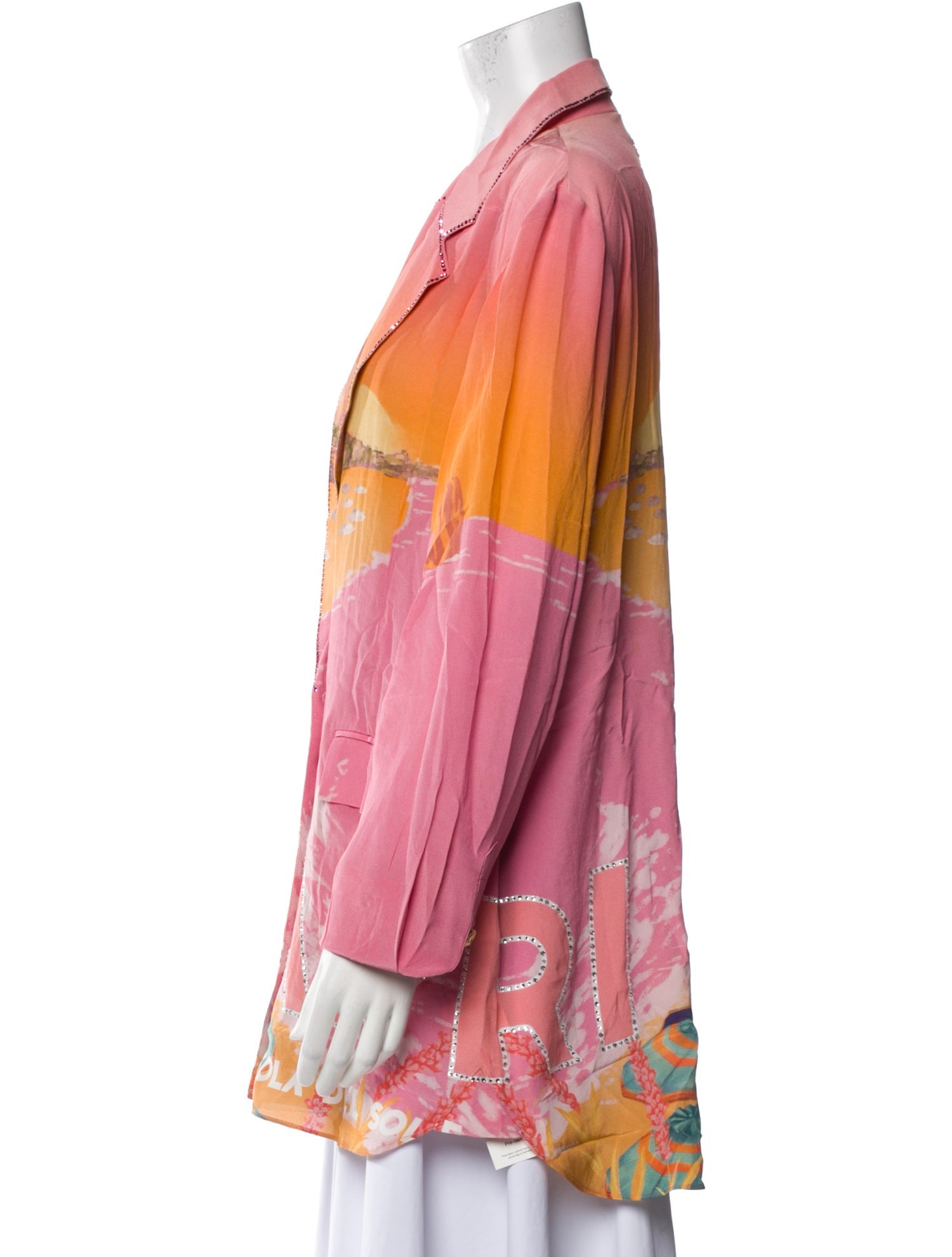 Camilla Silk Floral Print Blazer