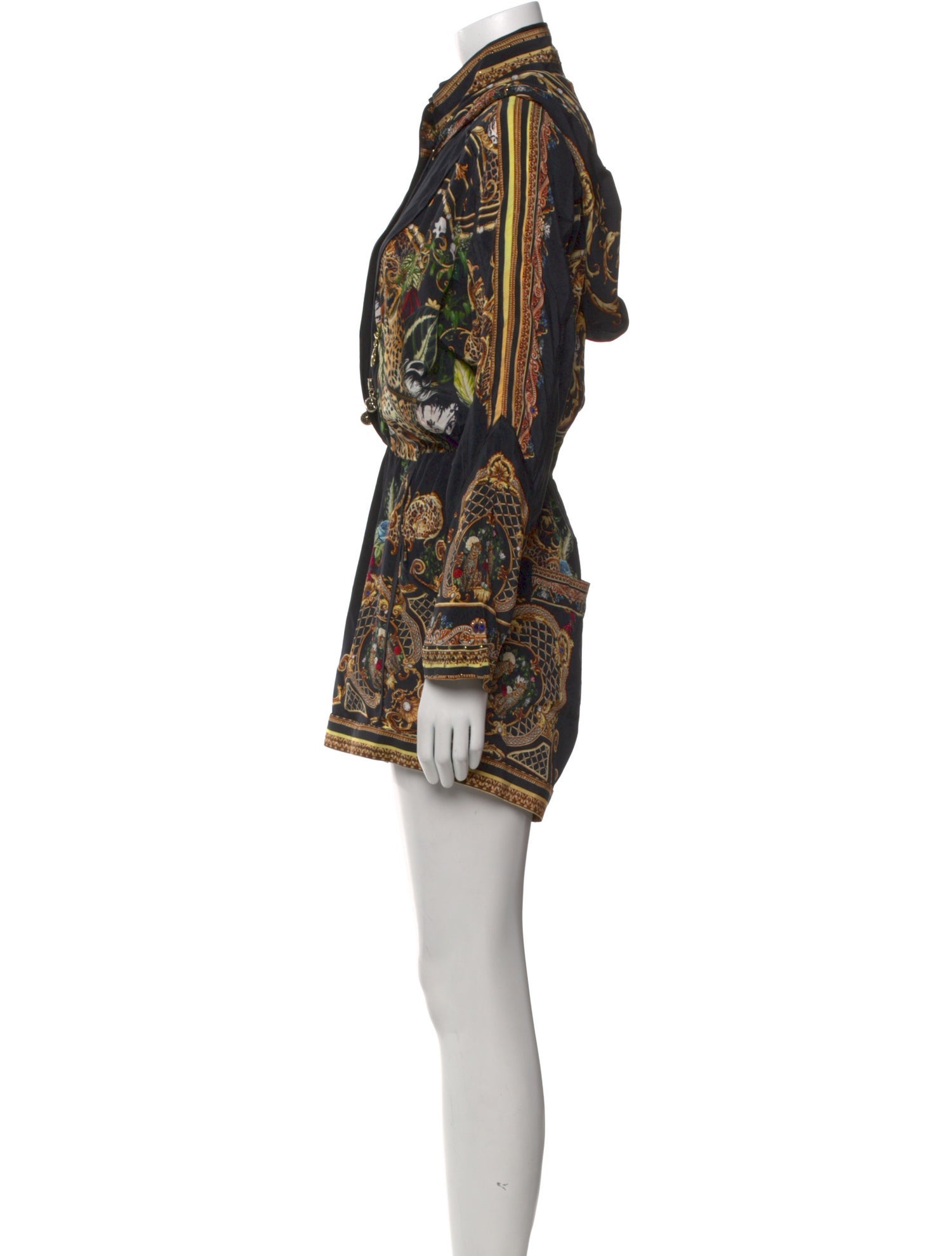 Camilla Silk Printed Romper w/ Tags