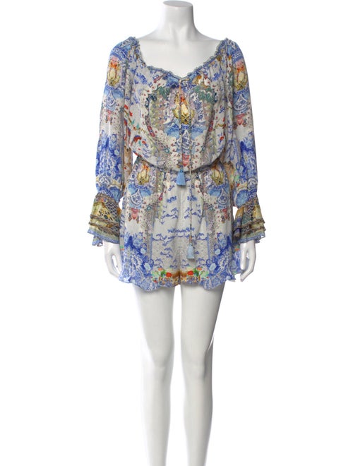 Camilla Silk Paisley Print Romper