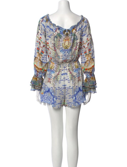 Camilla Silk Paisley Print Romper