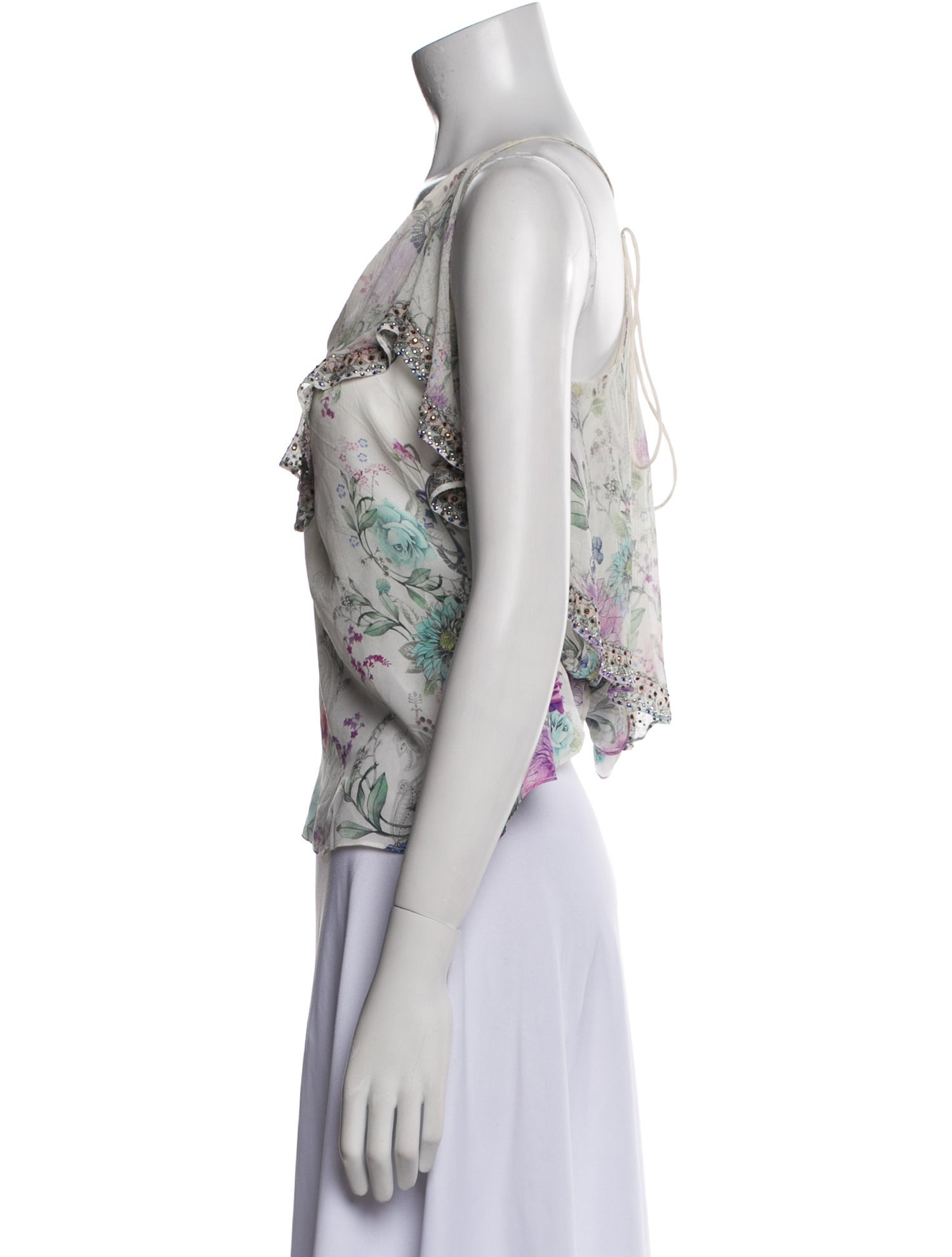 Camilla Silk Floral Print Top