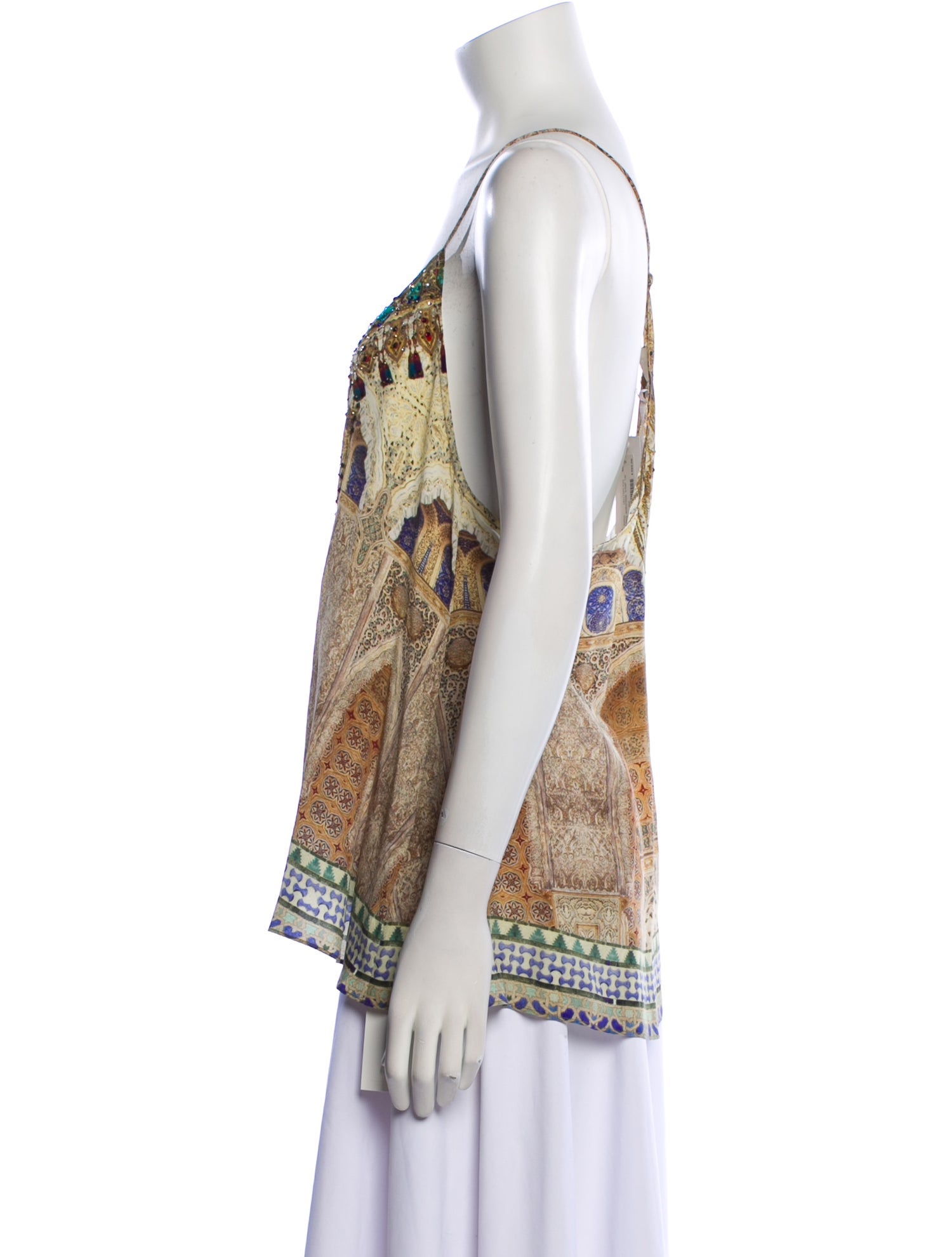 Camilla Silk Printed Top w/ Tags