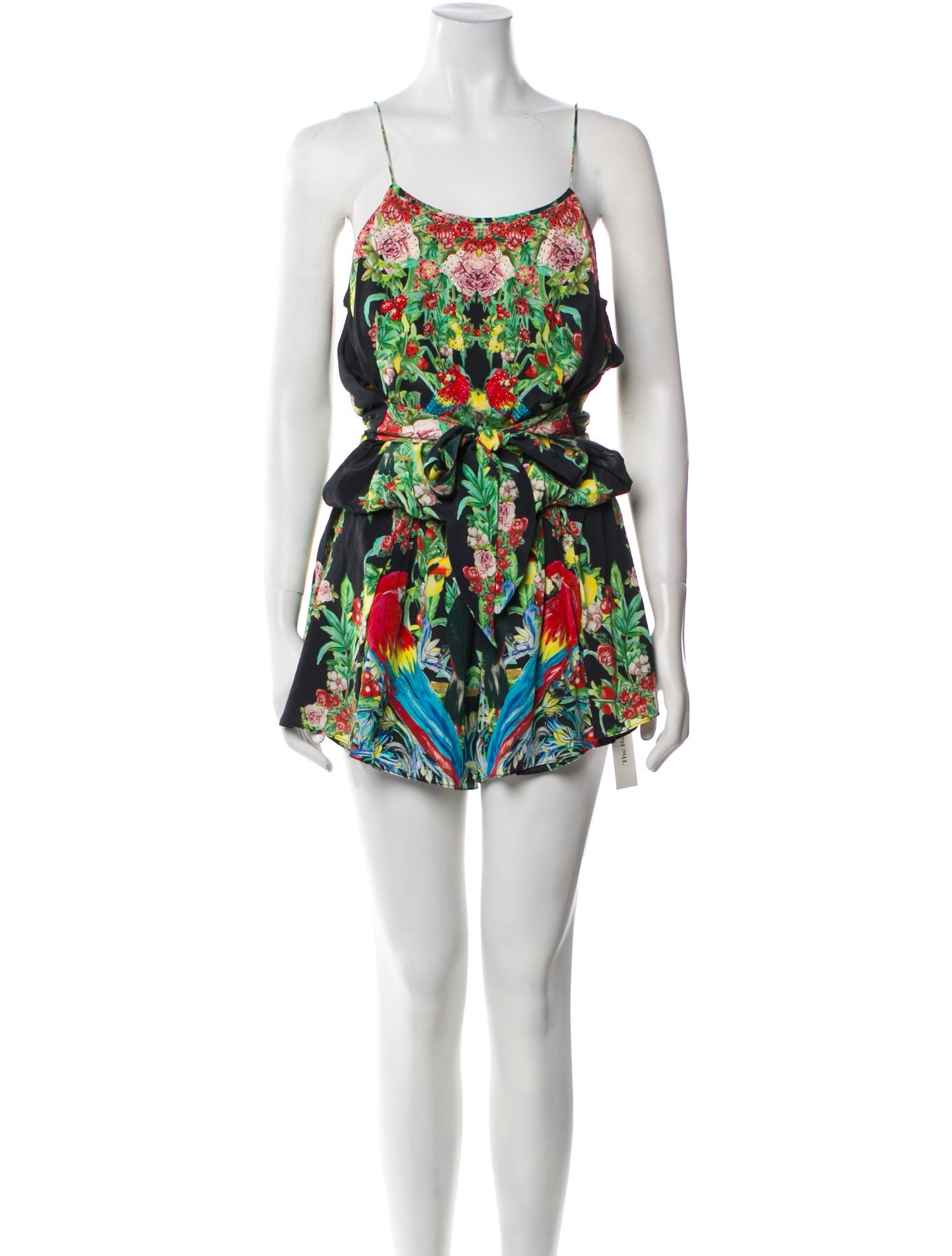 Camilla Silk Floral Print Romper