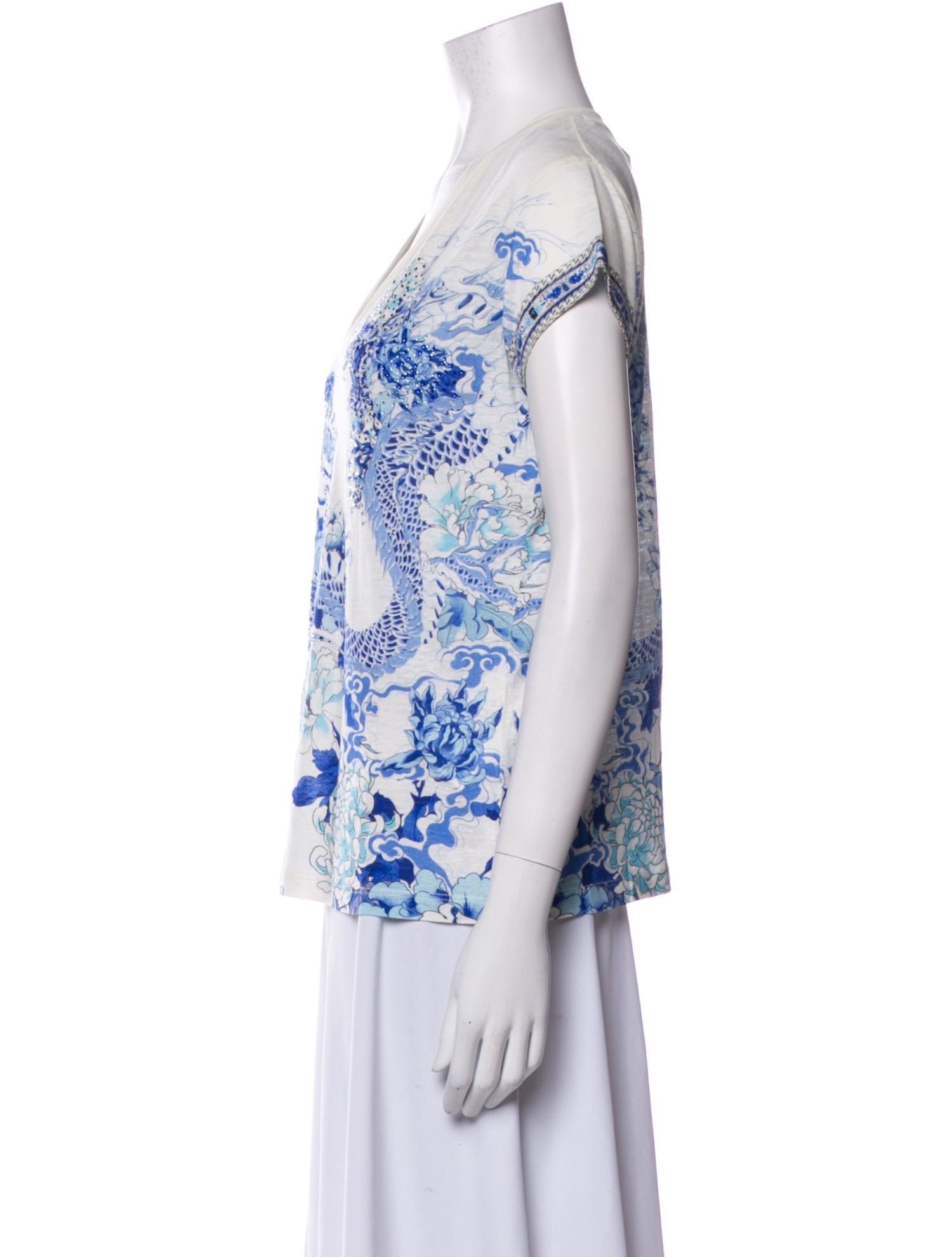 Camilla Printed V-Neck T-Shirt