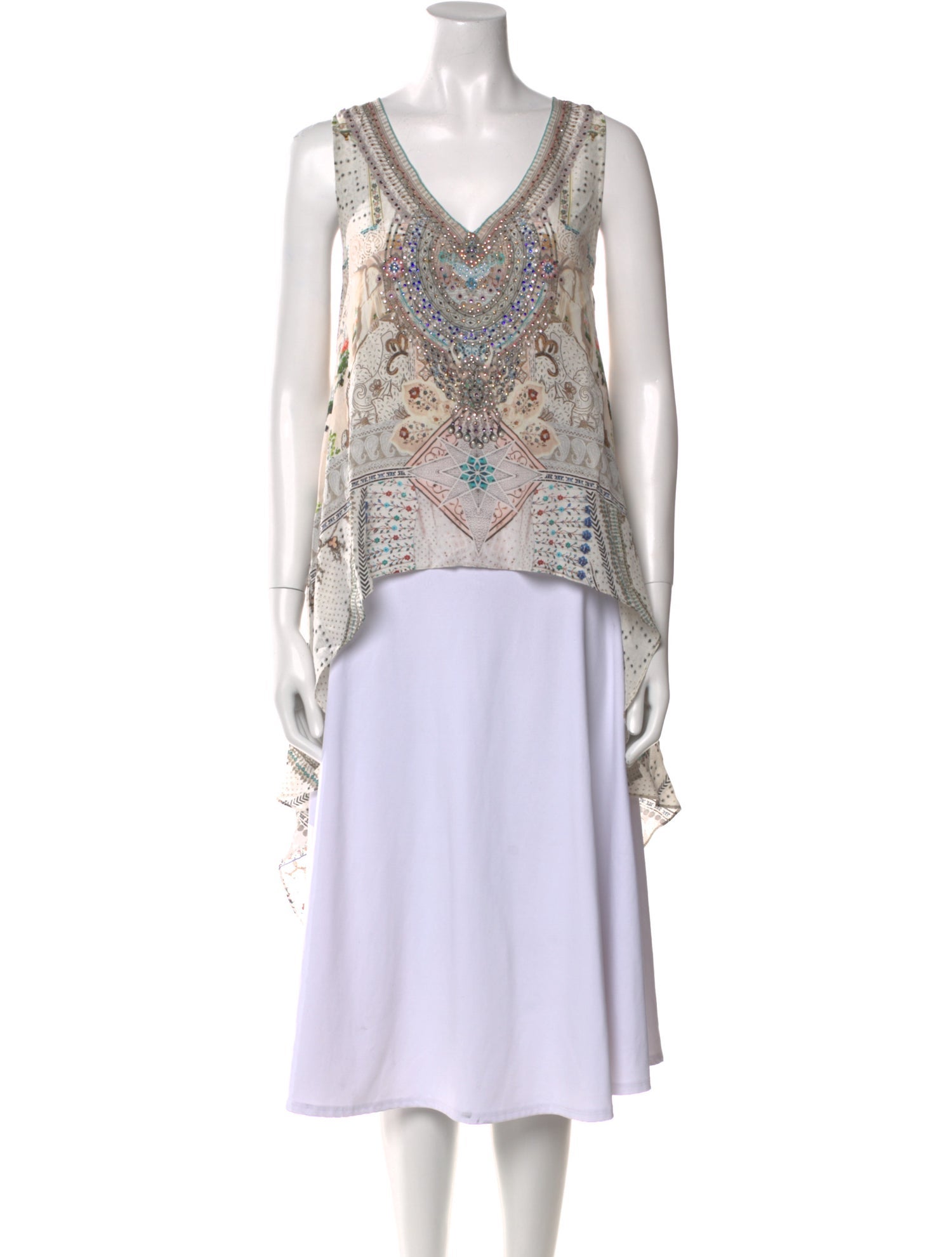 Camilla Silk Paisley Print Top