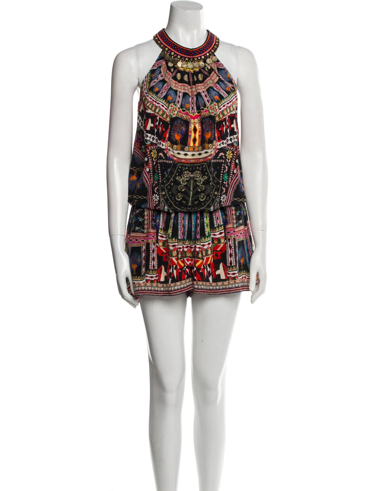 Camilla Silk Striped Romper