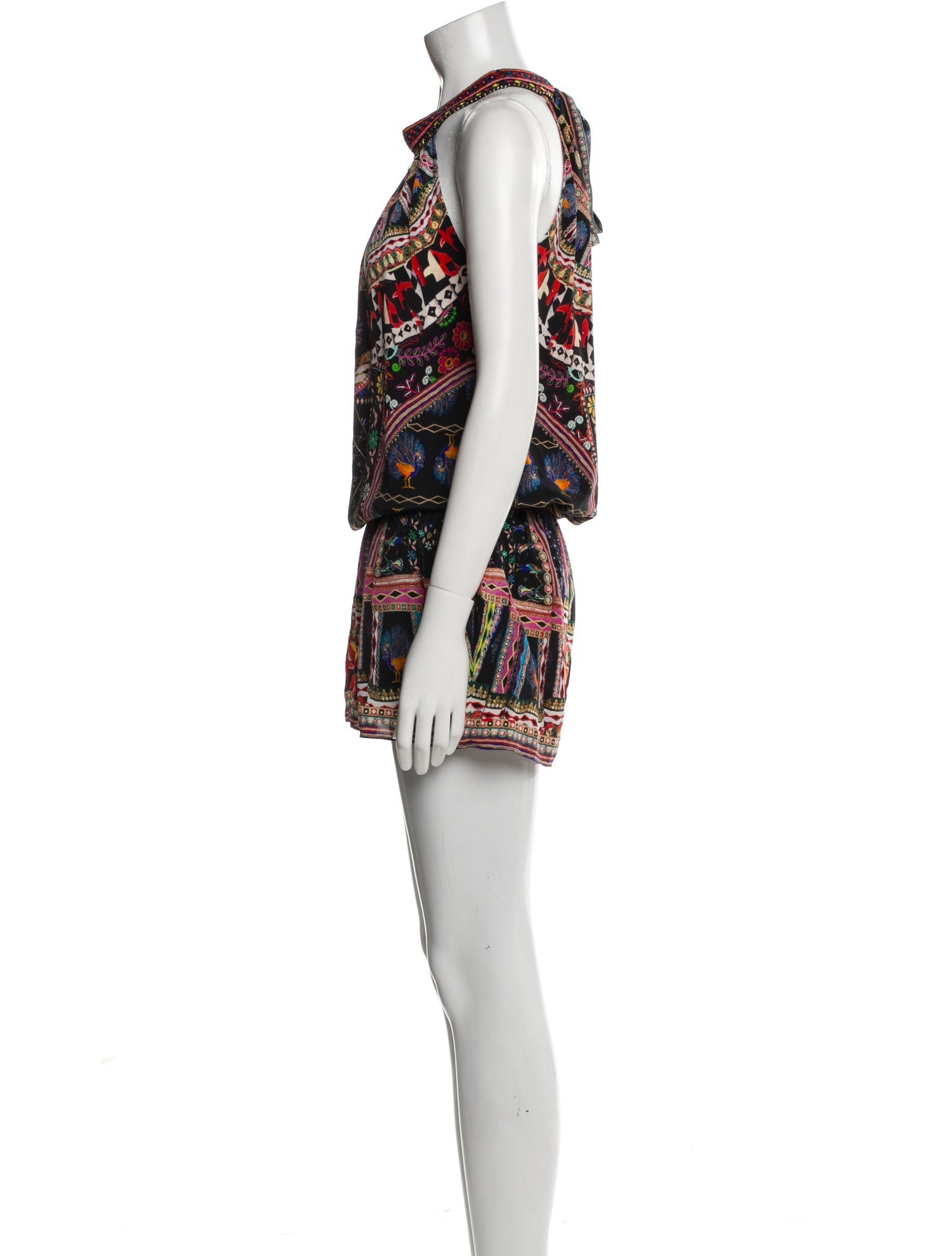 Camilla Silk Striped Romper