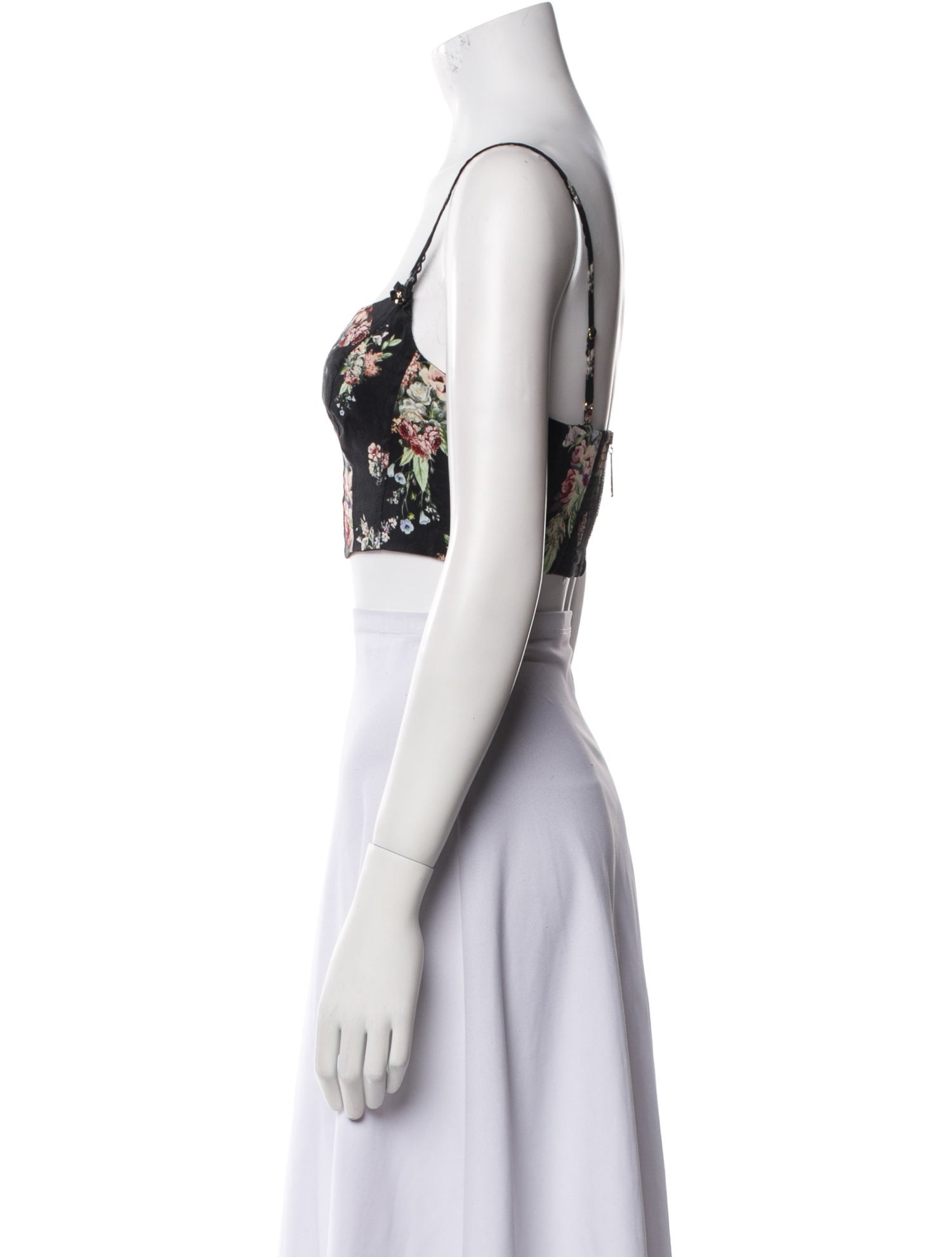 Camilla Linen Floral Print Crop Top