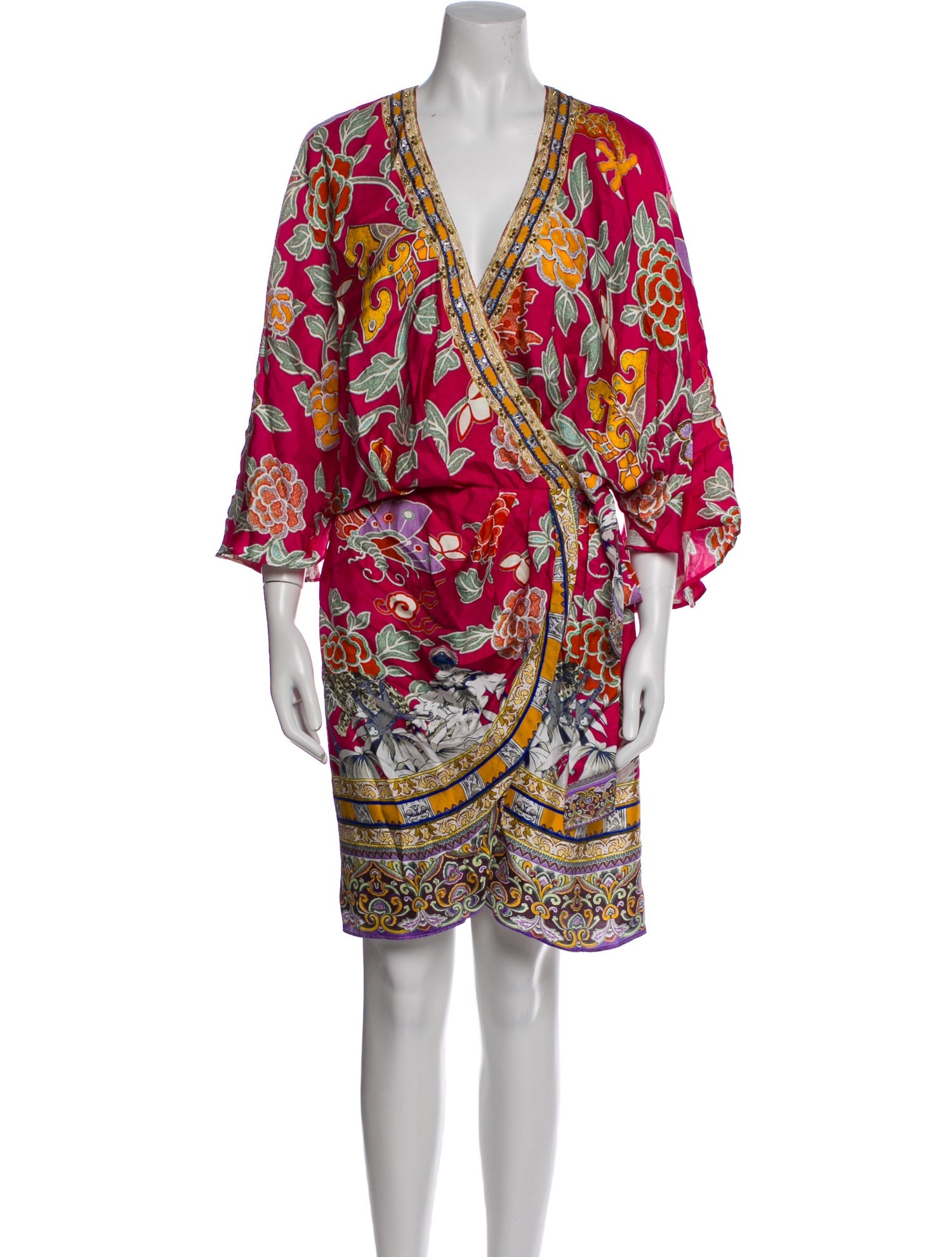 Camilla Silk Knee-Length Dress