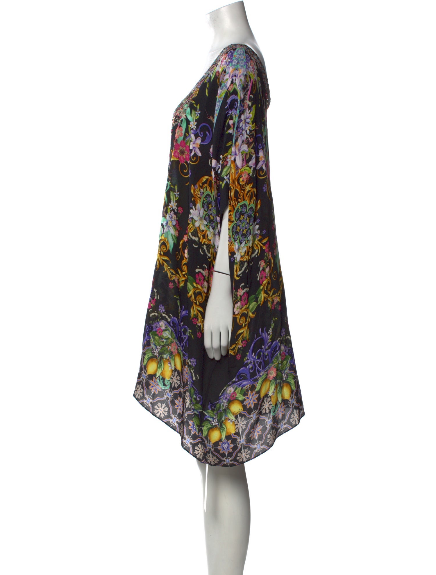 Camilla Silk Knee-Length Dress w/ Tags