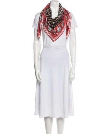 Camilla Silk Animal Print Scarf