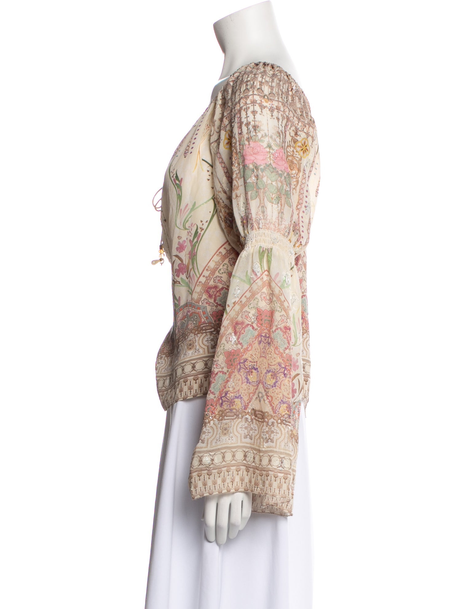 Camilla Silk Paisley Print Blouse