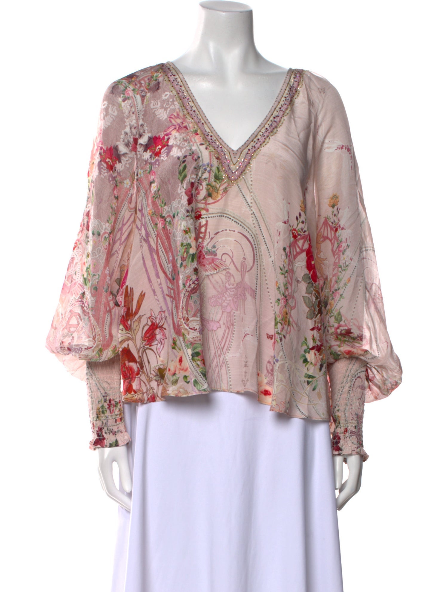 Camilla Silk Floral Print Blouse