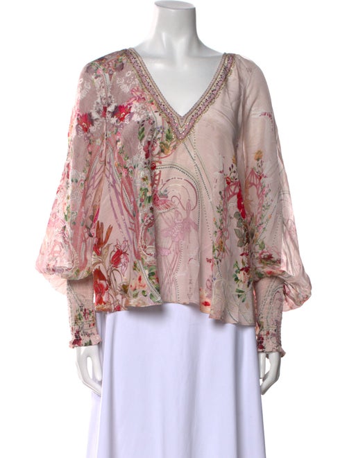 Camilla Silk Floral Print Blouse