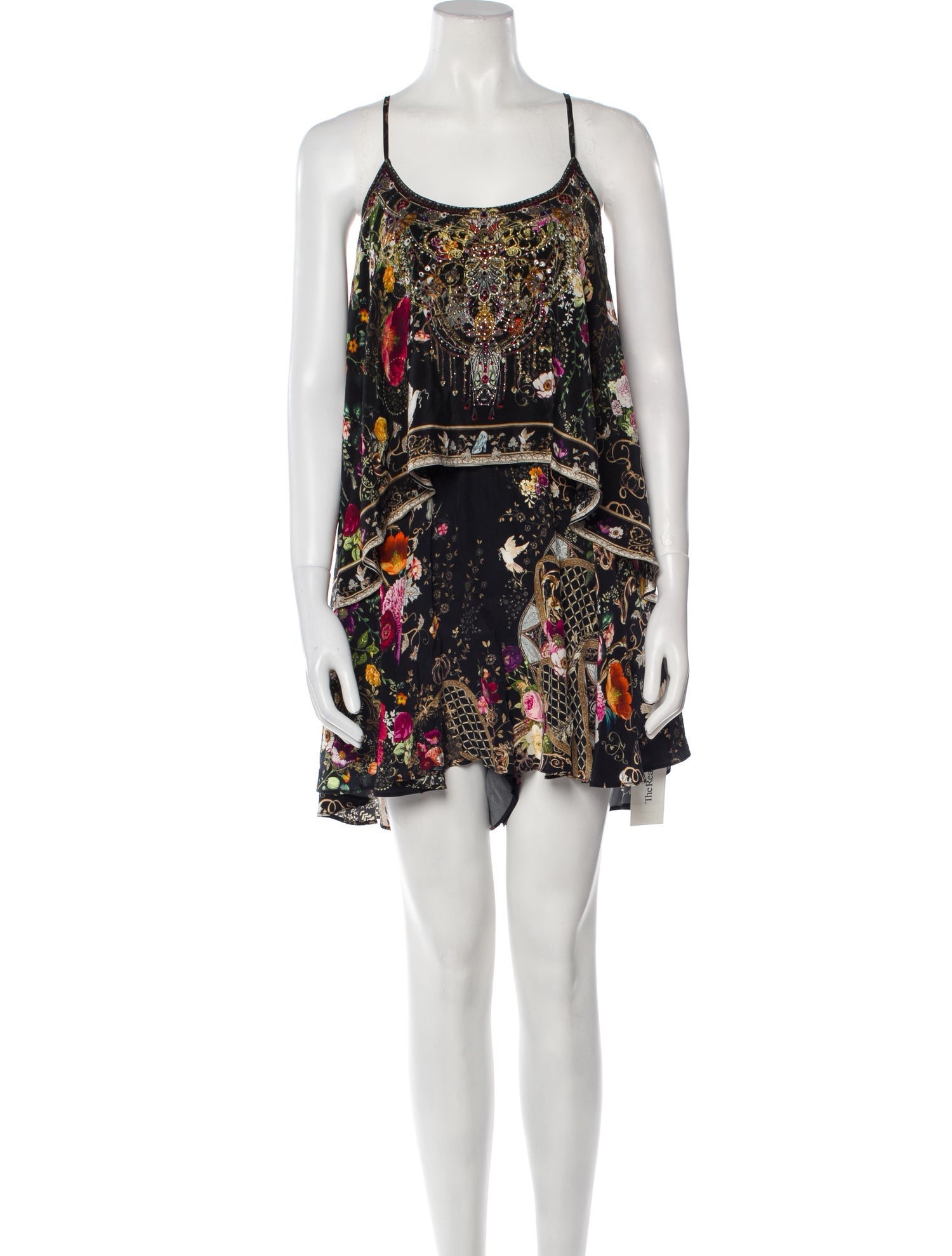 Camilla Silk Floral Print Romper