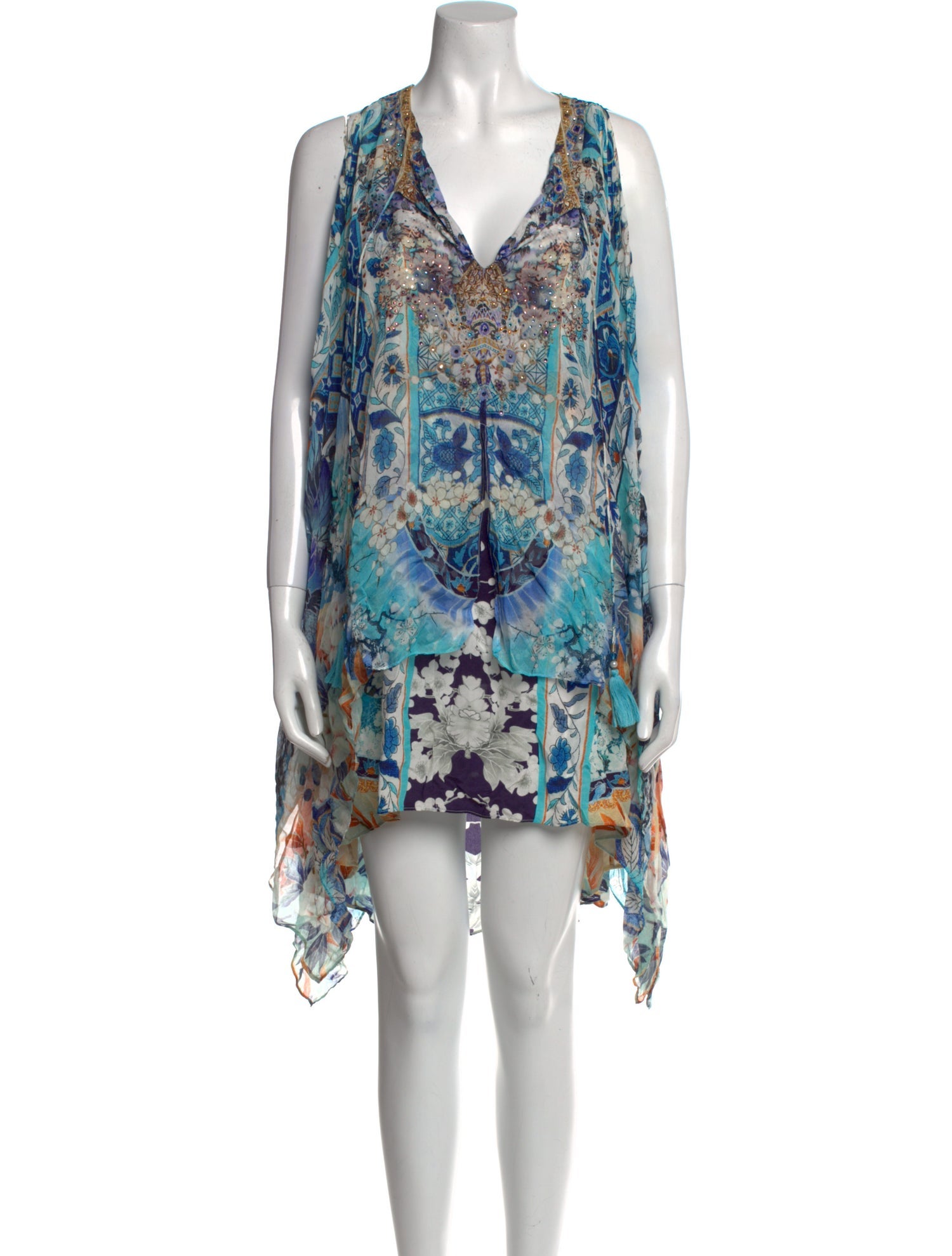 Camilla Silk Knee-Length Dress w/ Tags