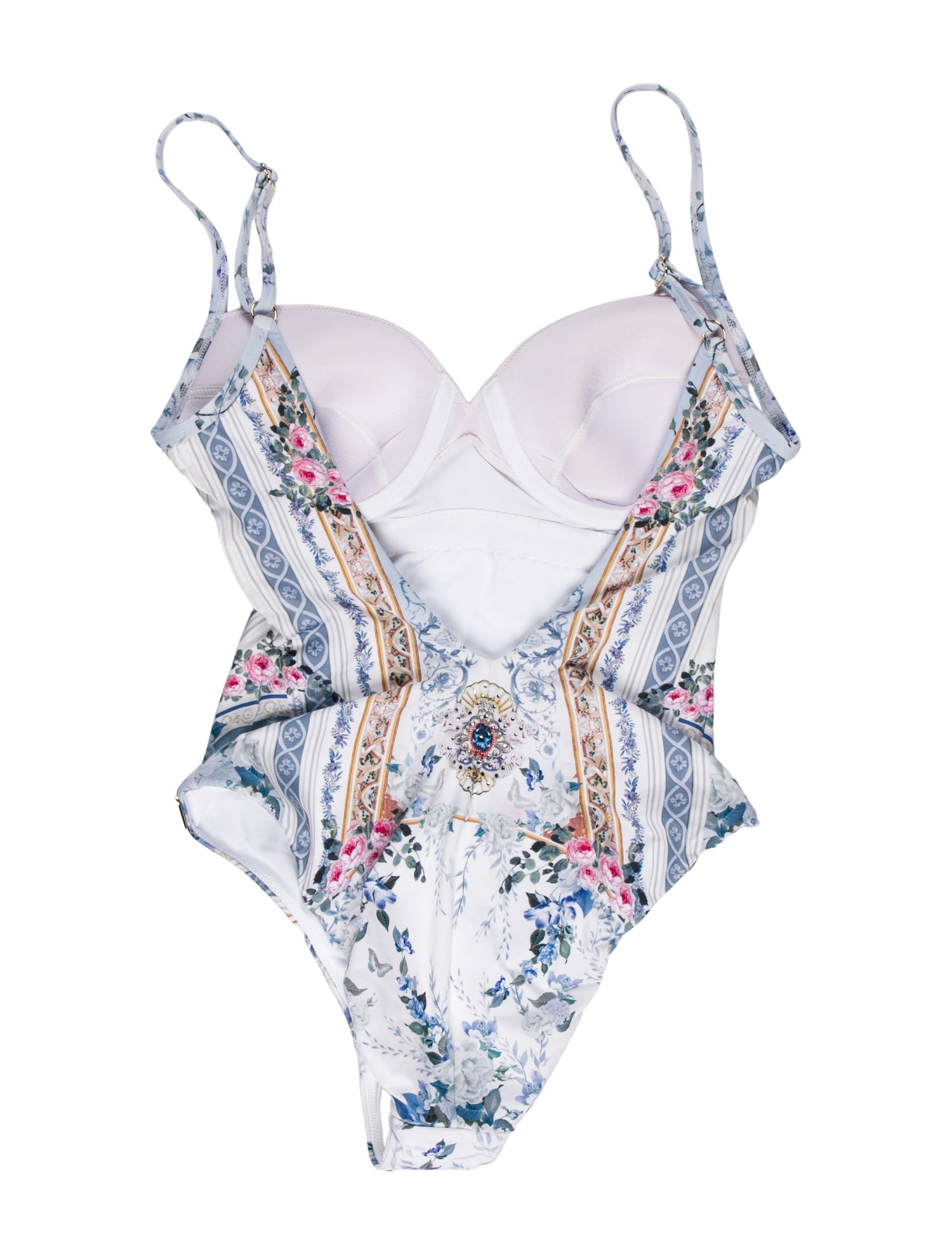 Camilla x Leading Hotels of the World Printed Crystal Embellishments One-Piece w/ Tags