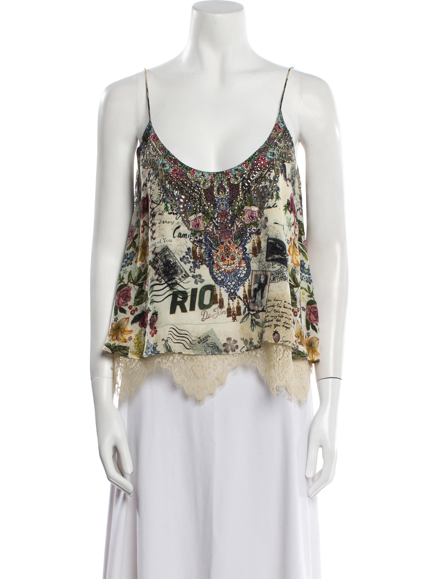 Camilla Silk Printed Top