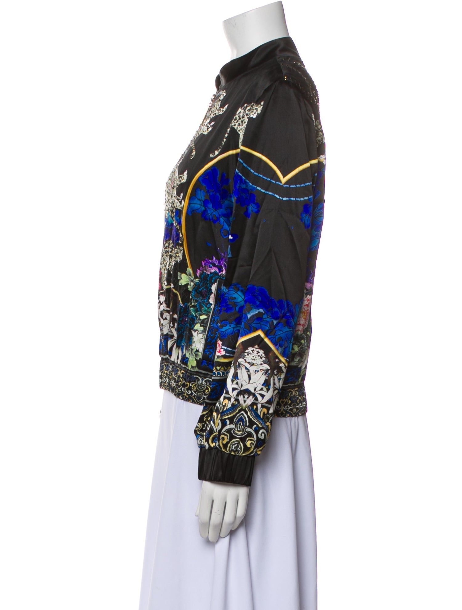 Camilla Silk Floral Print Evening Jacket